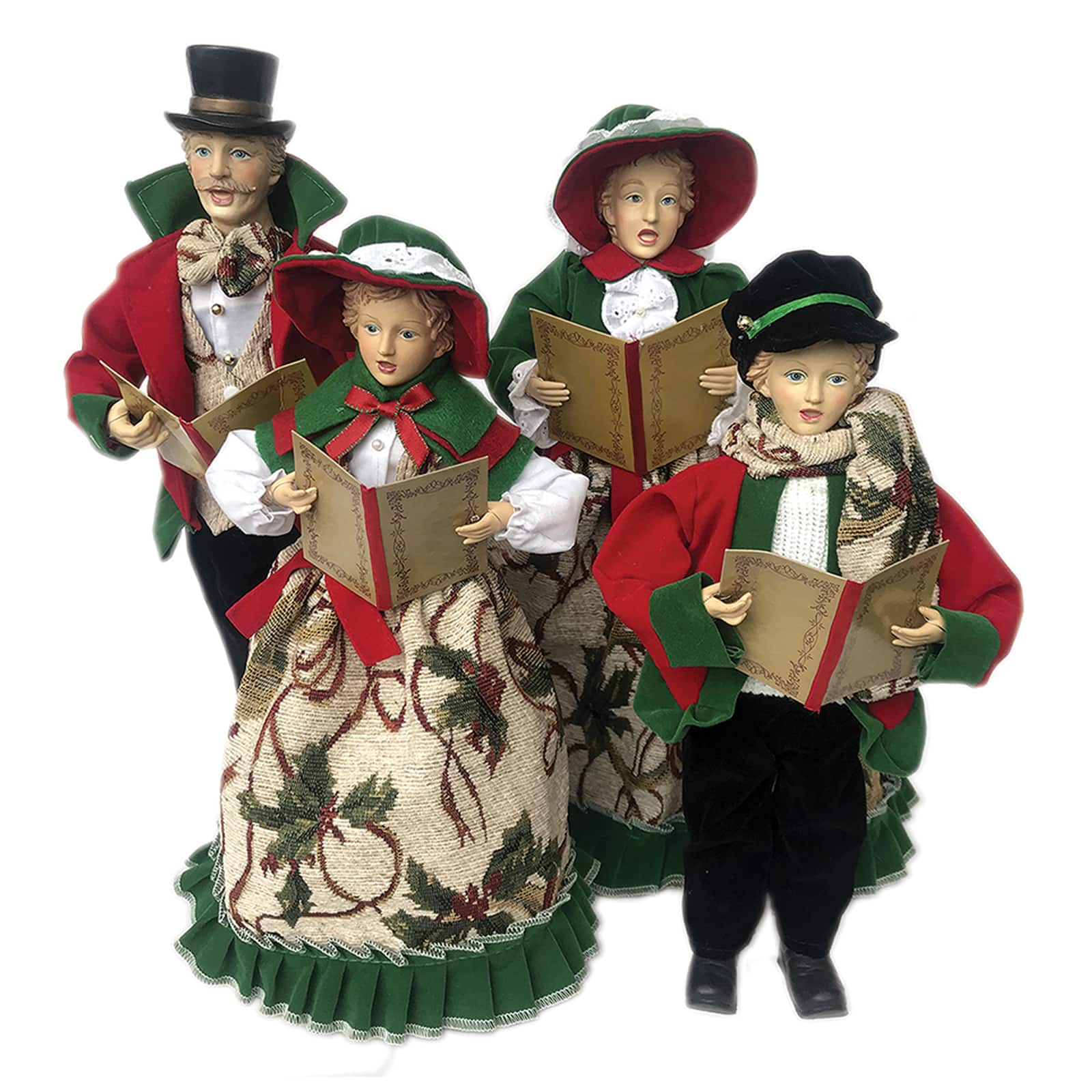 Santa's Workshop Medium Holly Caroler Set