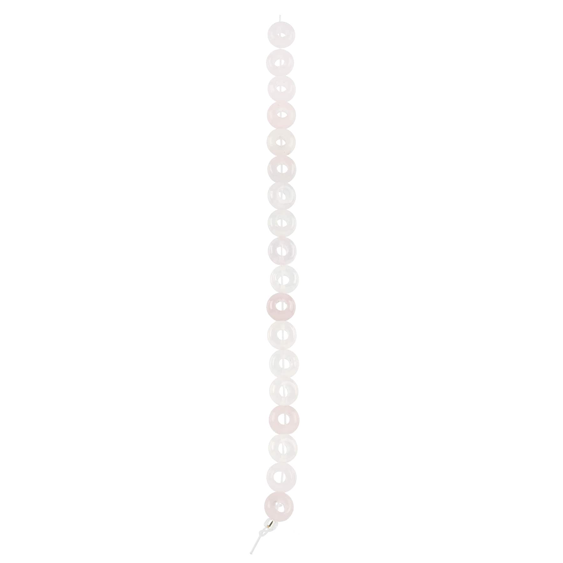 Rose Quartz Donut Beads, 10mm by Bead Landing&#x2122;