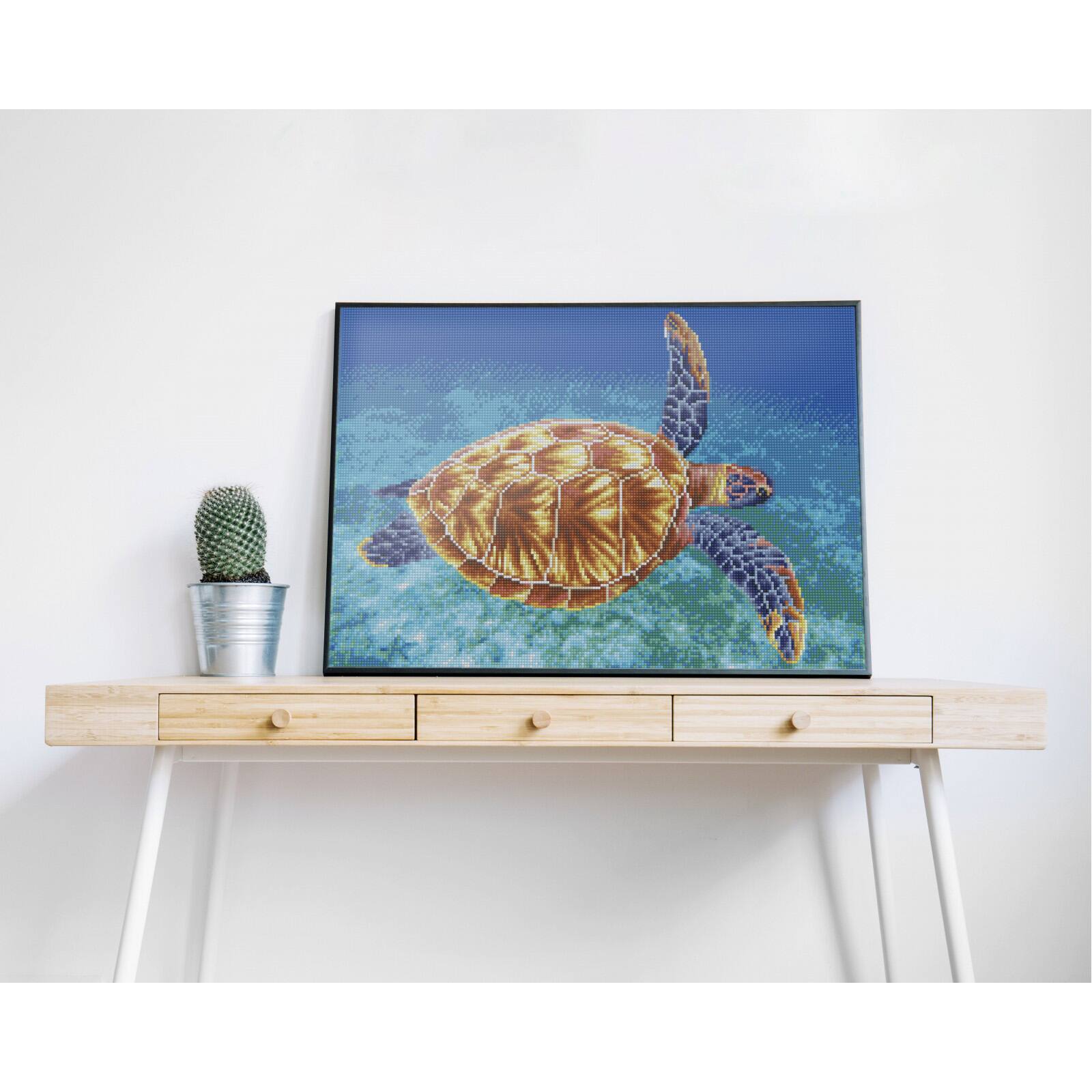 Diamond Dotz® Intermediate Graceful Swimmer Pre-Framed Diamond Painting Kit