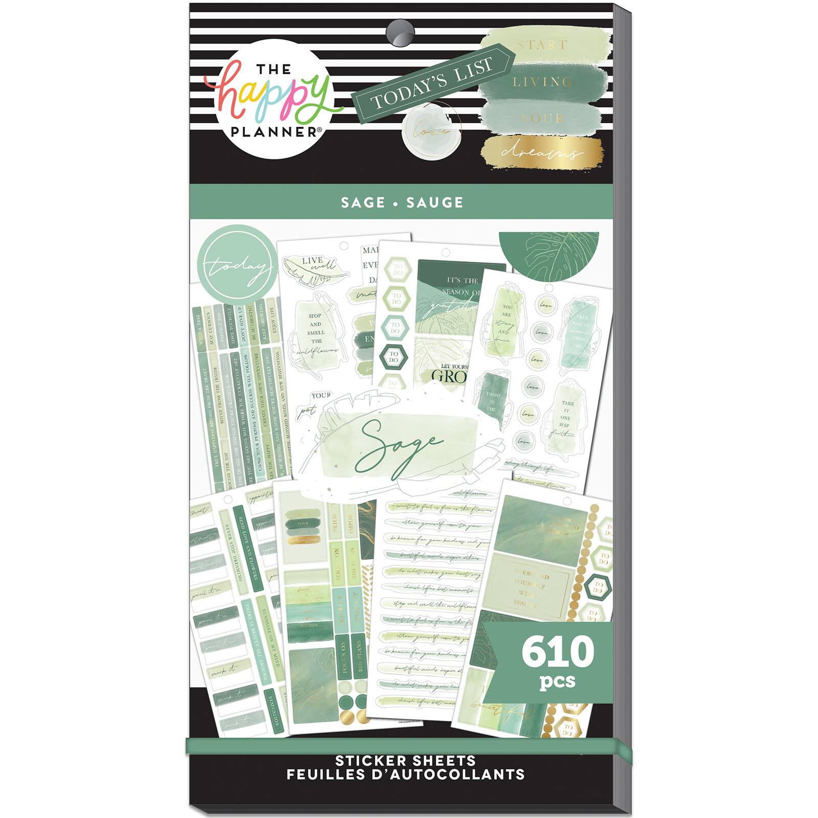 the happy planner sage sticker book michaels