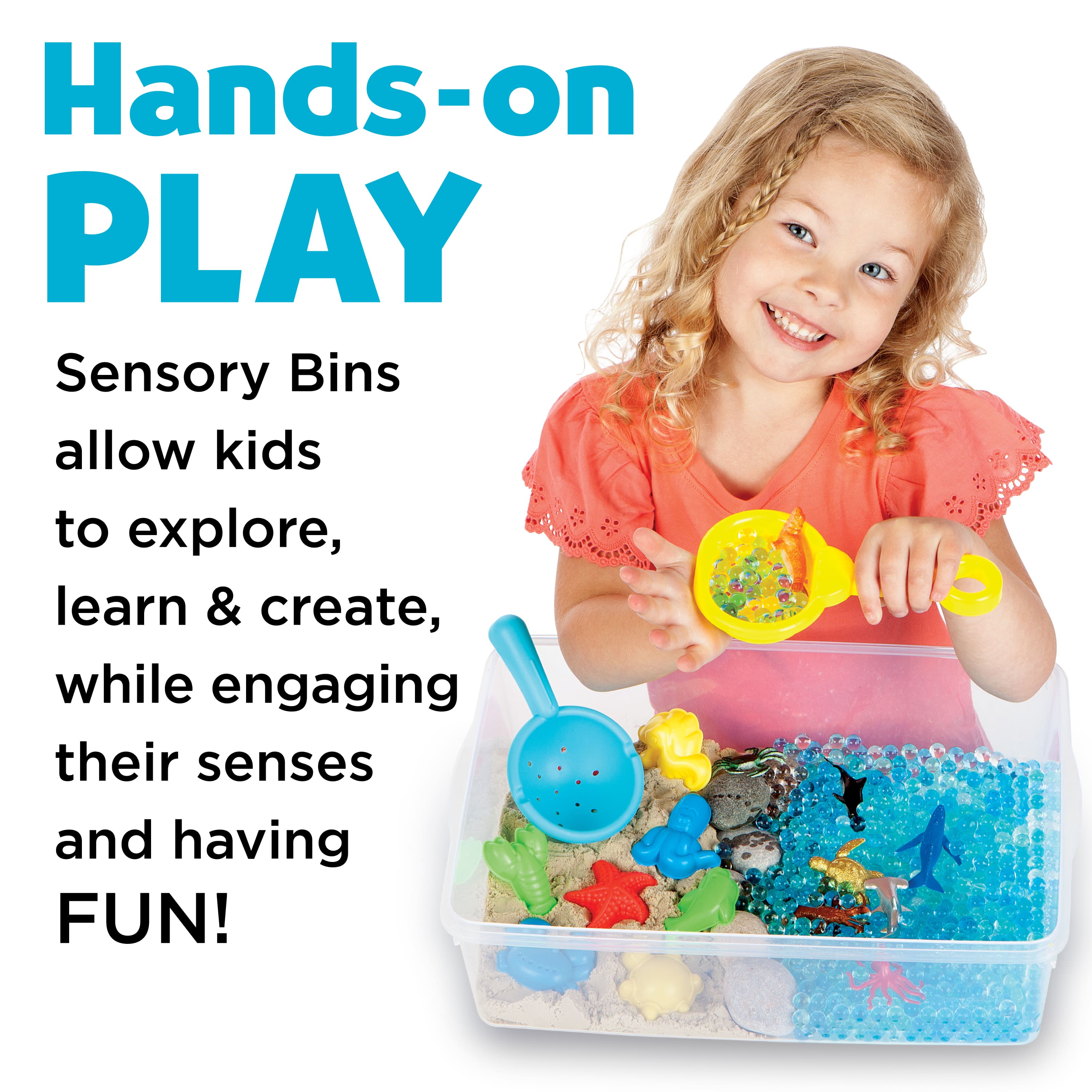 Fine Motor and Sensory Toys for Kids Ocean and Sand Creativity for Kids Sensory Bin 
