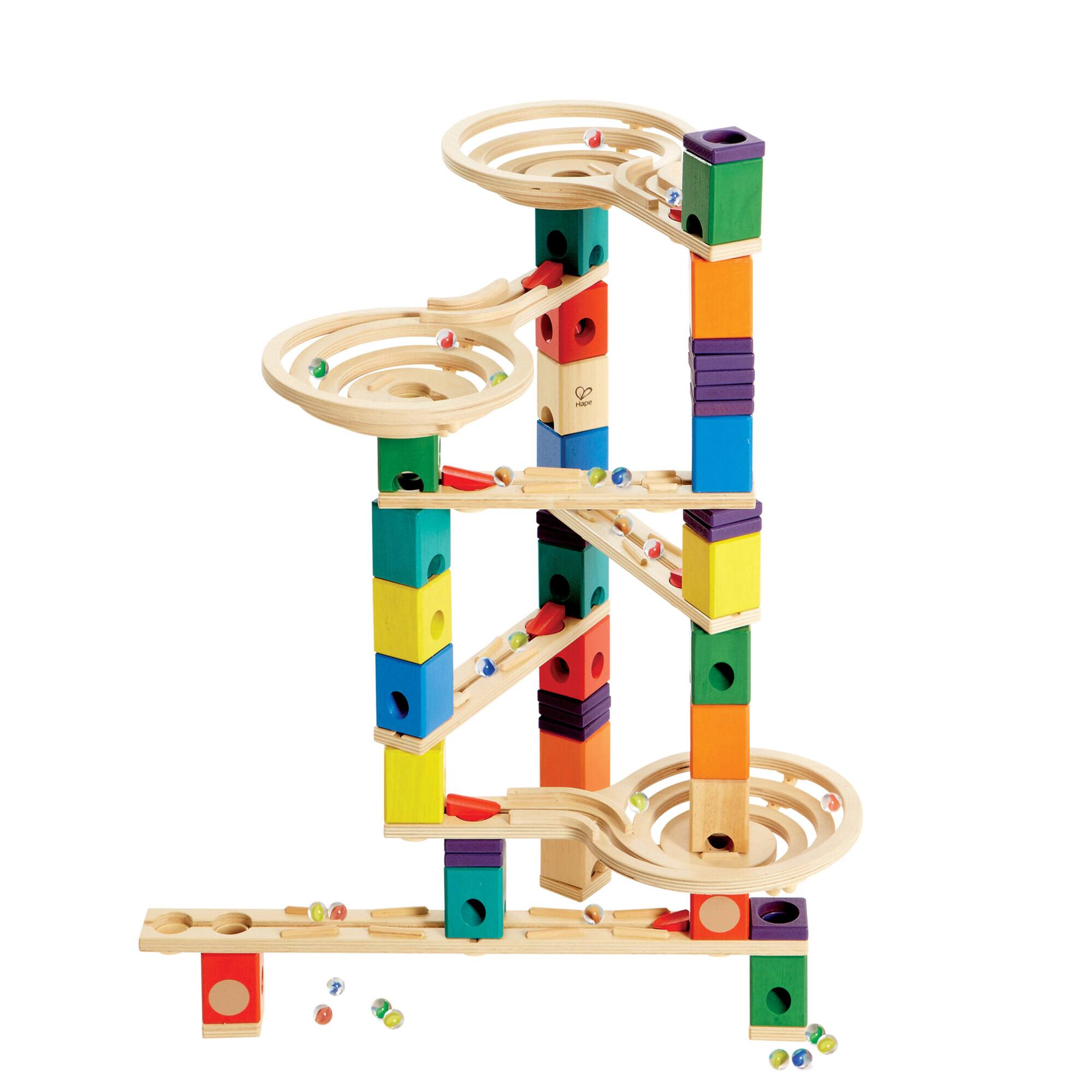 Hape Quadrilla Wooden Marble Run Construction Vertigo Set