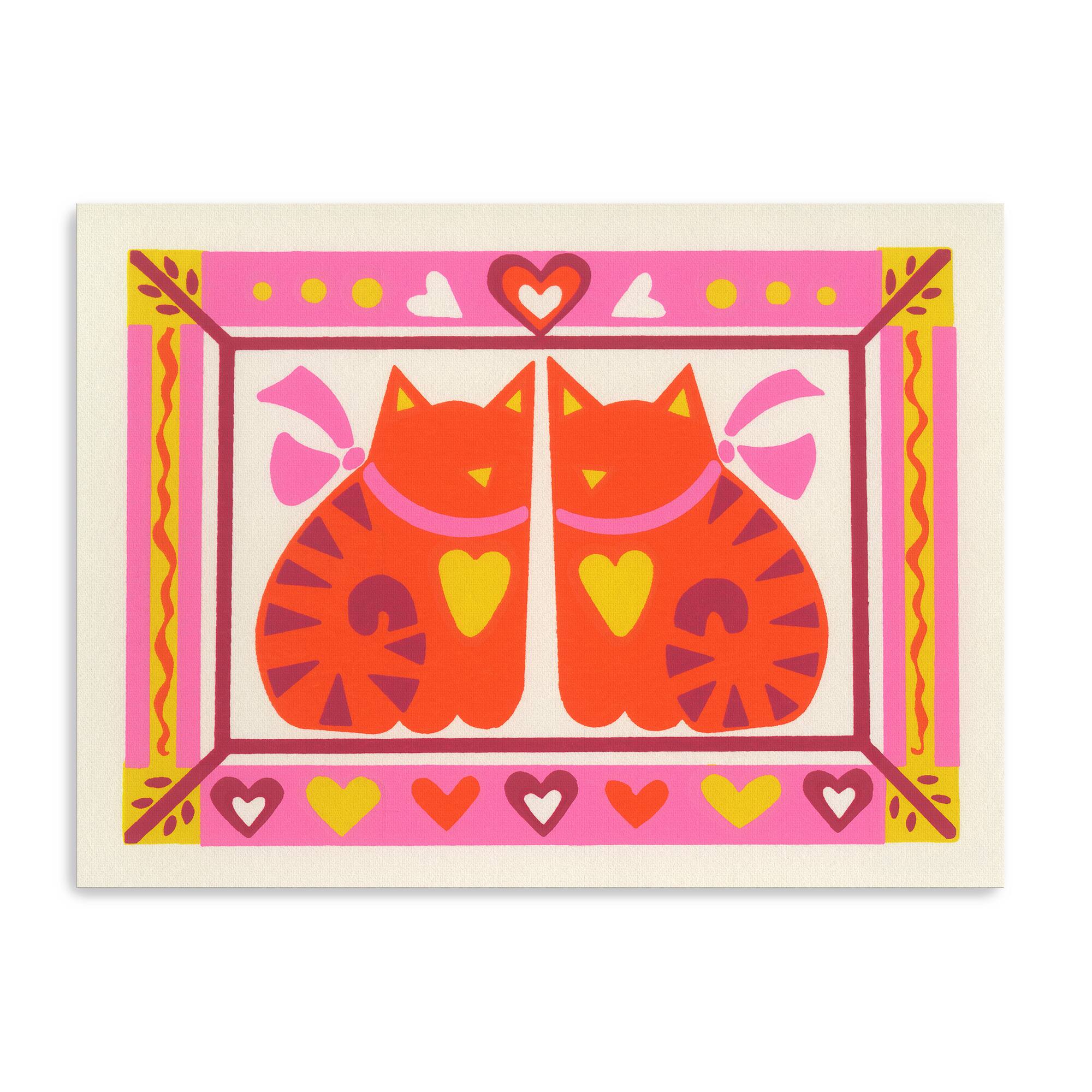 Purrfect Symmetry Canvas Giclée Art