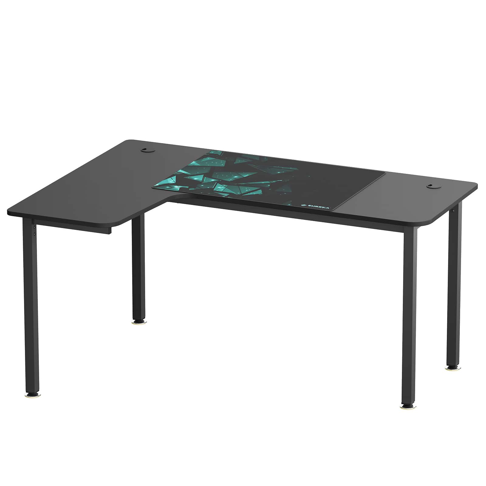 Eureka Ergonomic&#xAE; 60&#x22; Black Left L-Shaped Crafting Table &#x26; Workstation