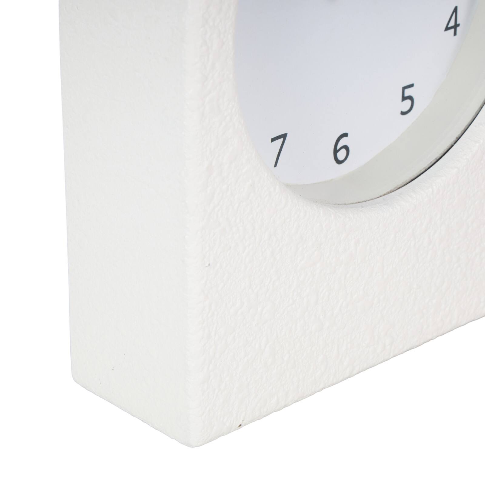 8.75" Textured Decorative Clock with Gold Accents Set