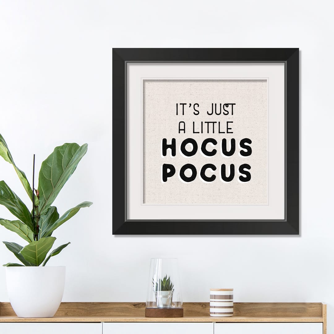 Hocus Pocus Halloween Print in Black Frame