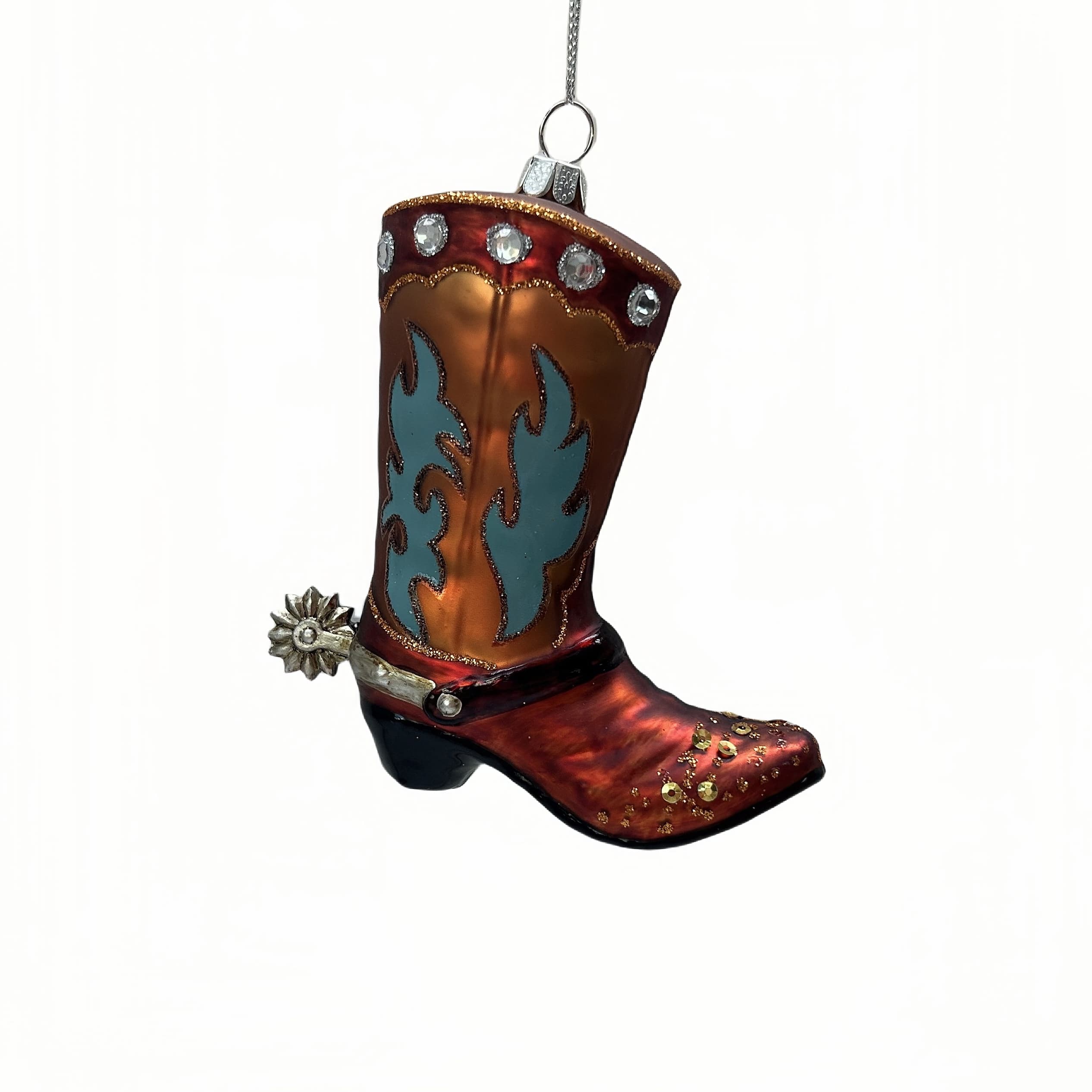 4.75&#x22; Cowboy Boot Glass Ornament by Ashland&#xAE;