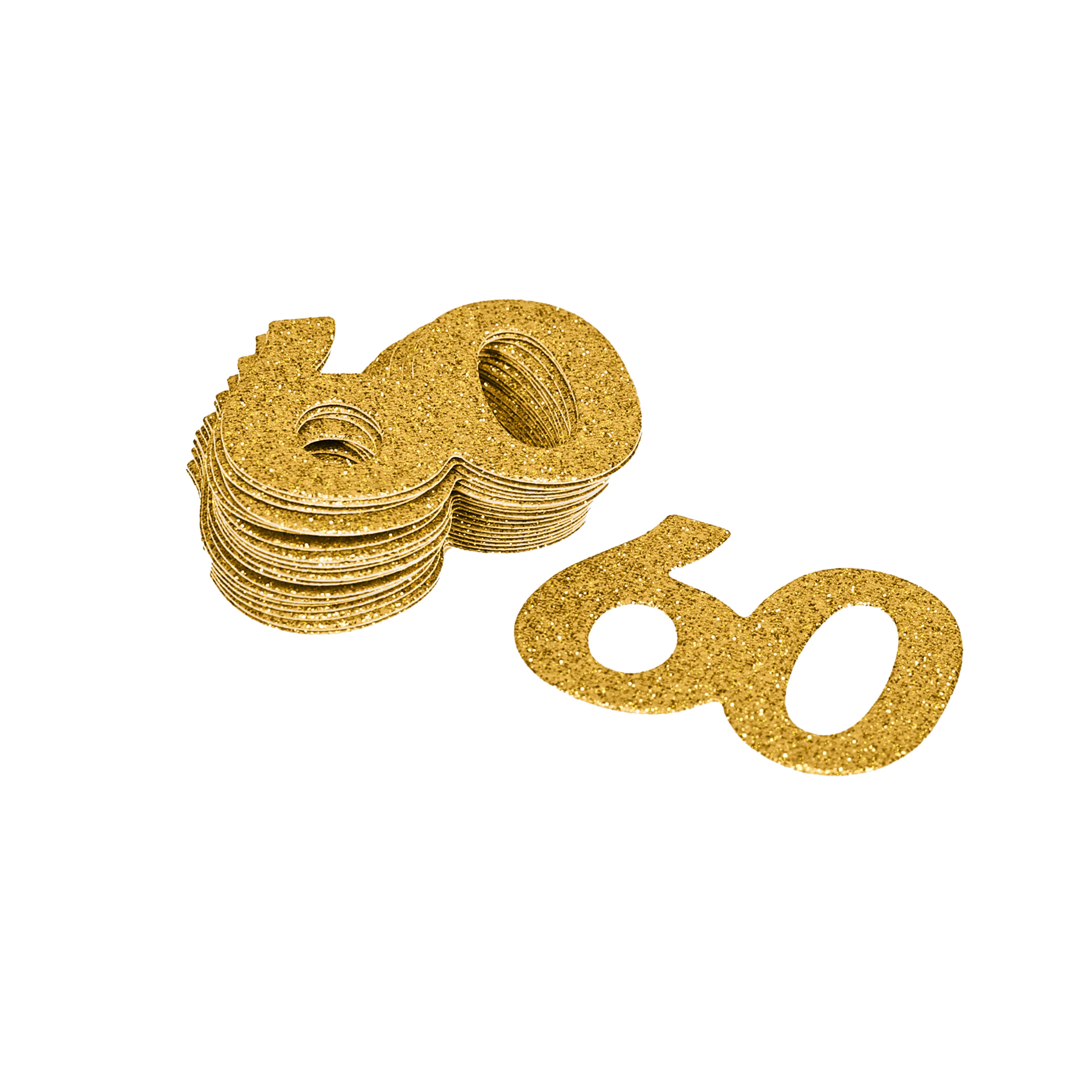 2" Gold 60 Glitter Confetti, 20ct. by Celebrate It™