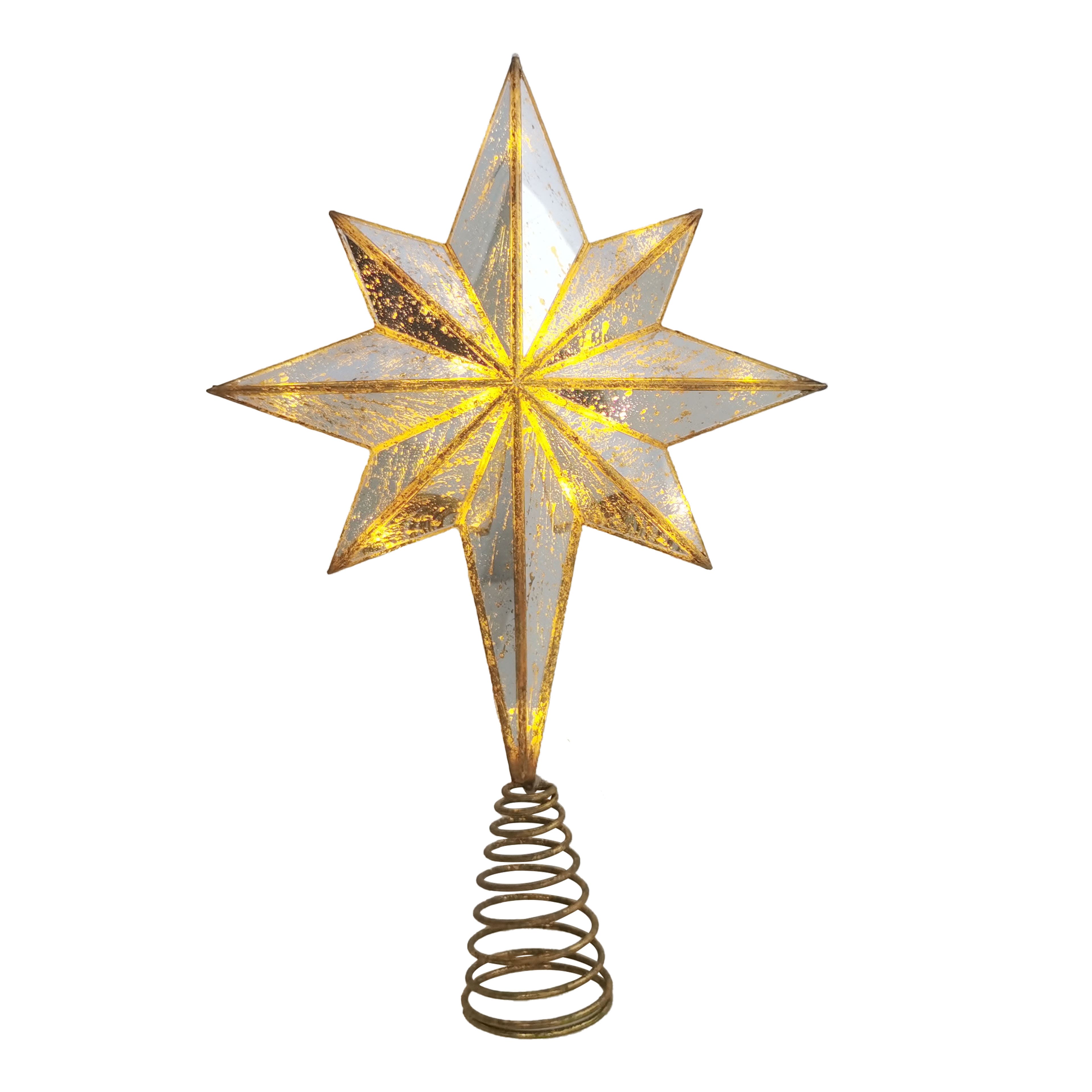 15&#x22; Gold Bethlehem Star Lighted Tree Topper by Ashland&#xAE;
