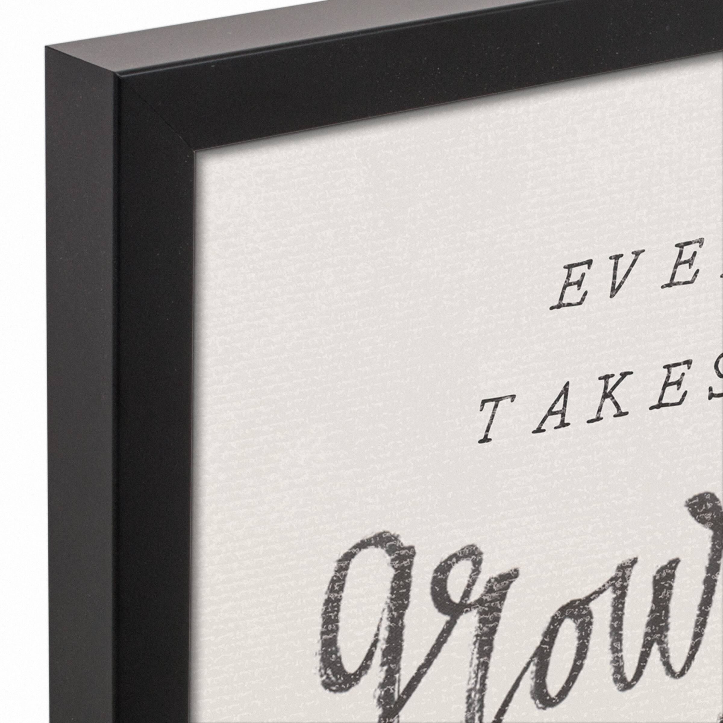 Everything Takes Time 15.73" x 12.73" Black Framed Canvas