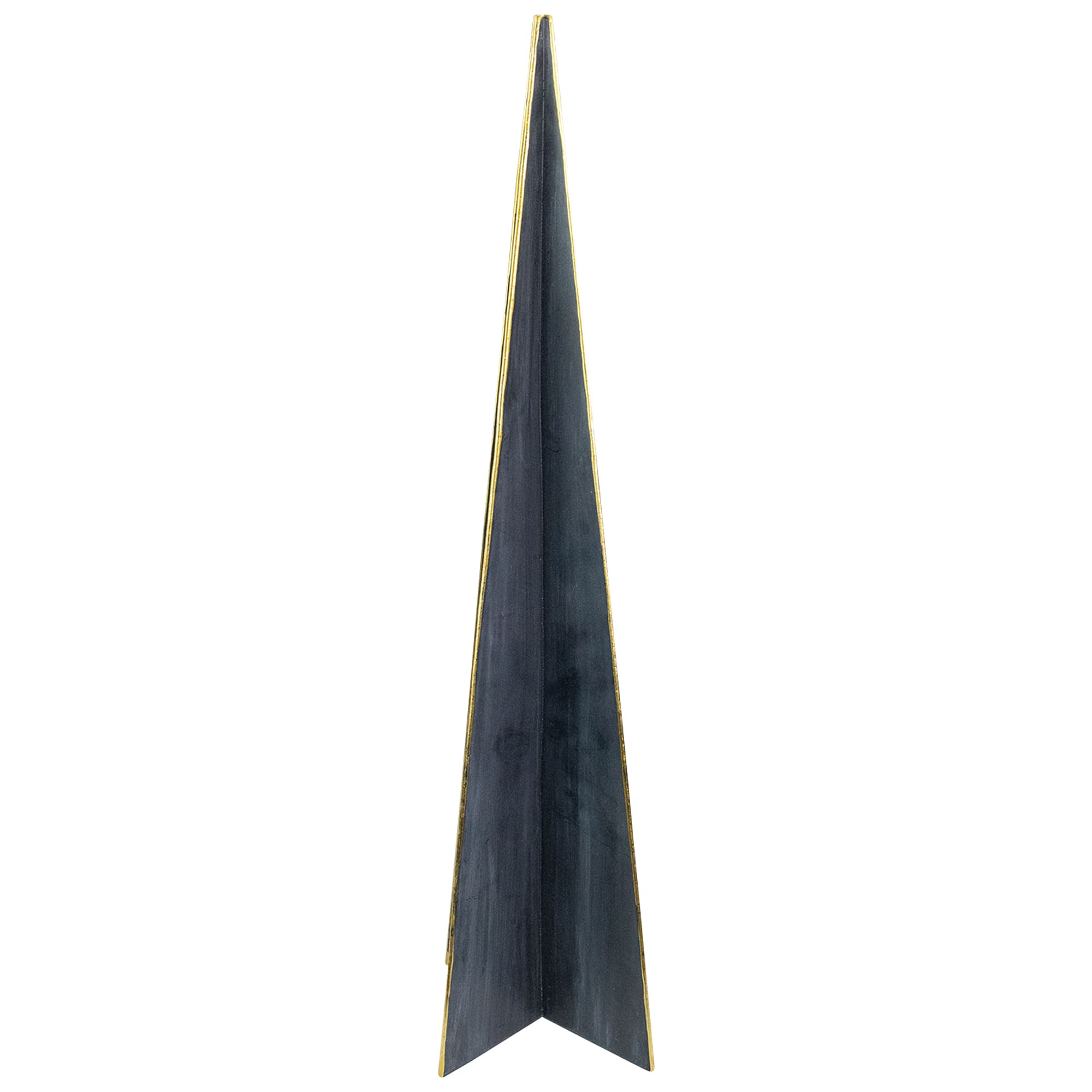 20" Blue & Gold Triangular Christmas Tree Tabletop Décor