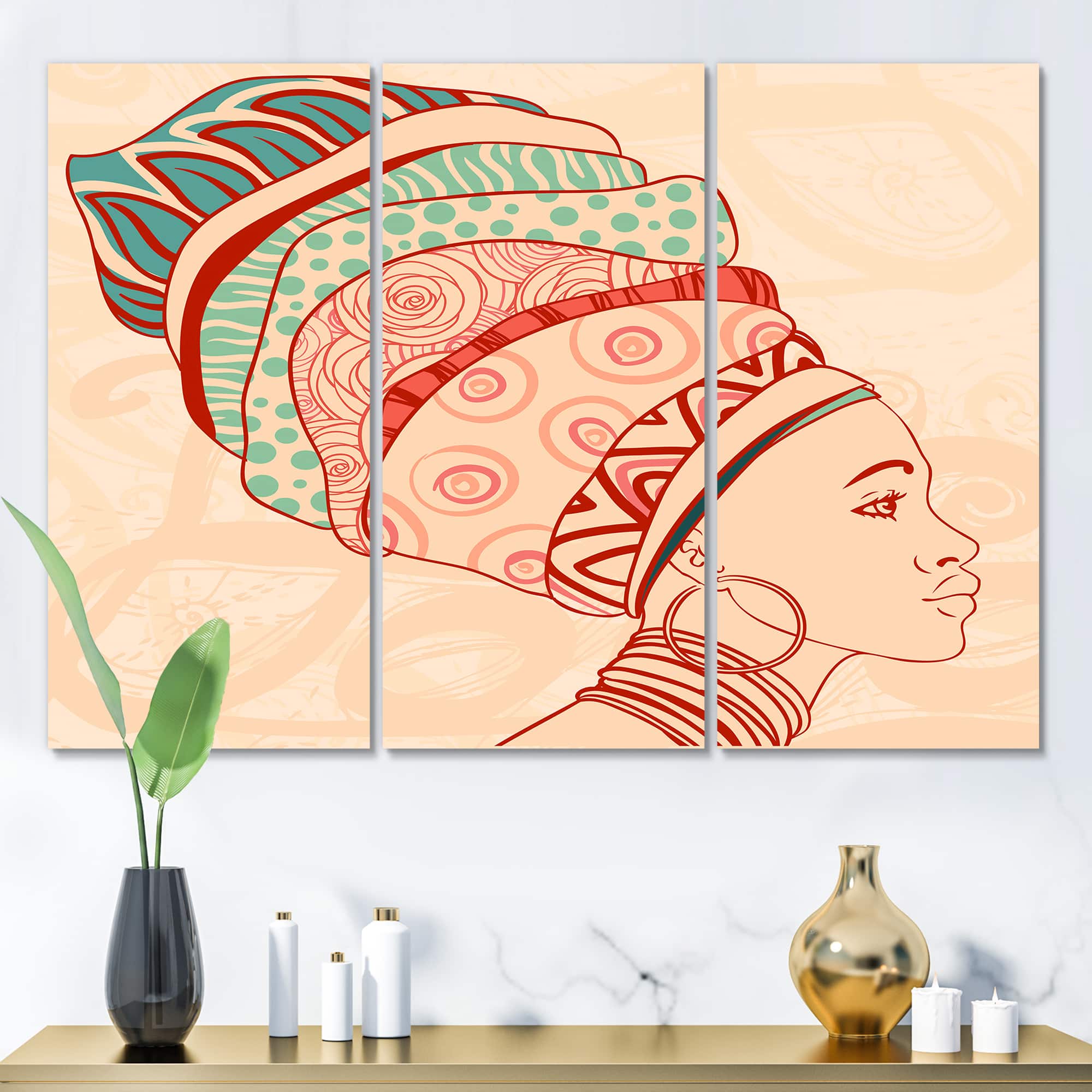 Designart - African American Woman with Turban II