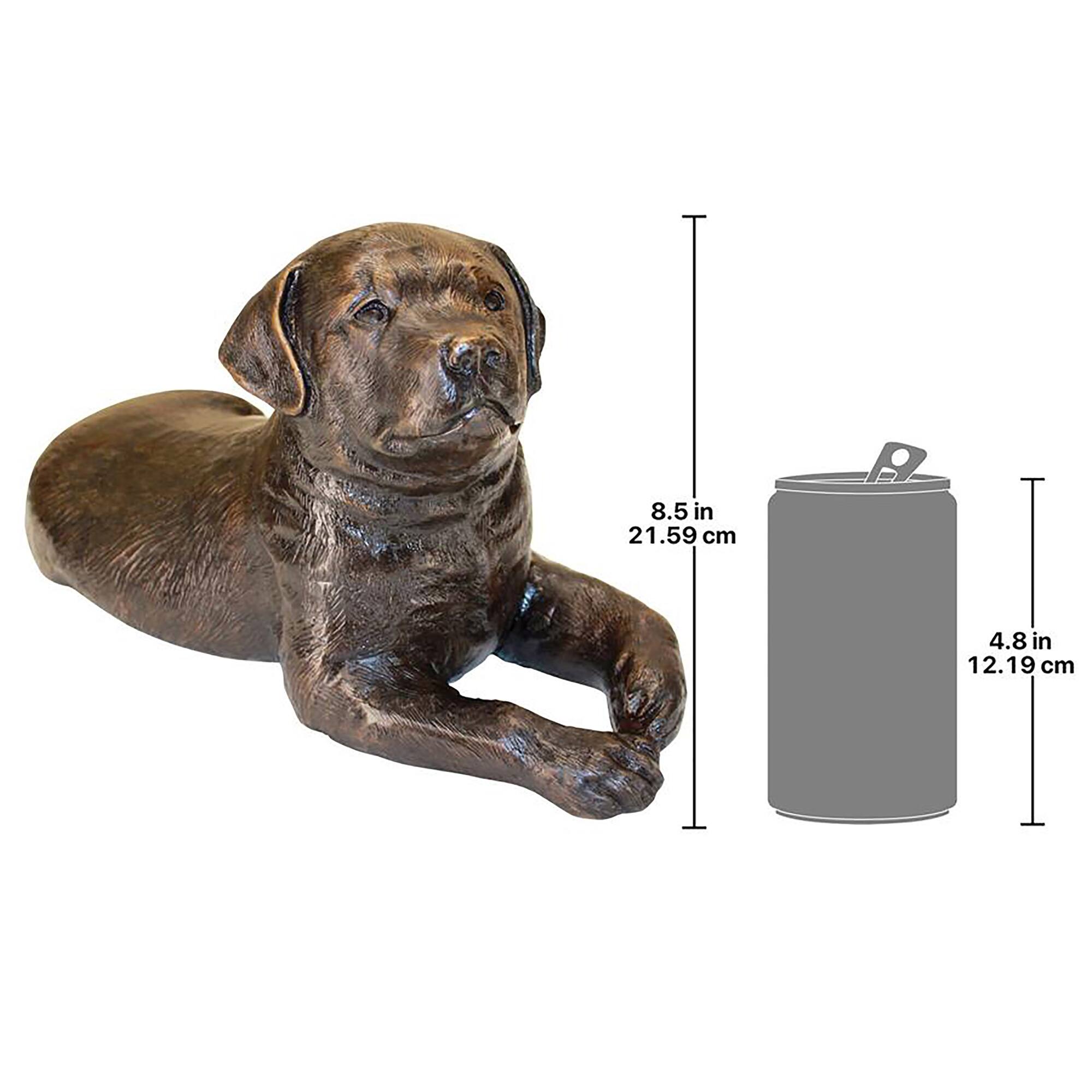 Design Toscano 15&#x22; Cast Bronze Labrador Puppy Garden Statue