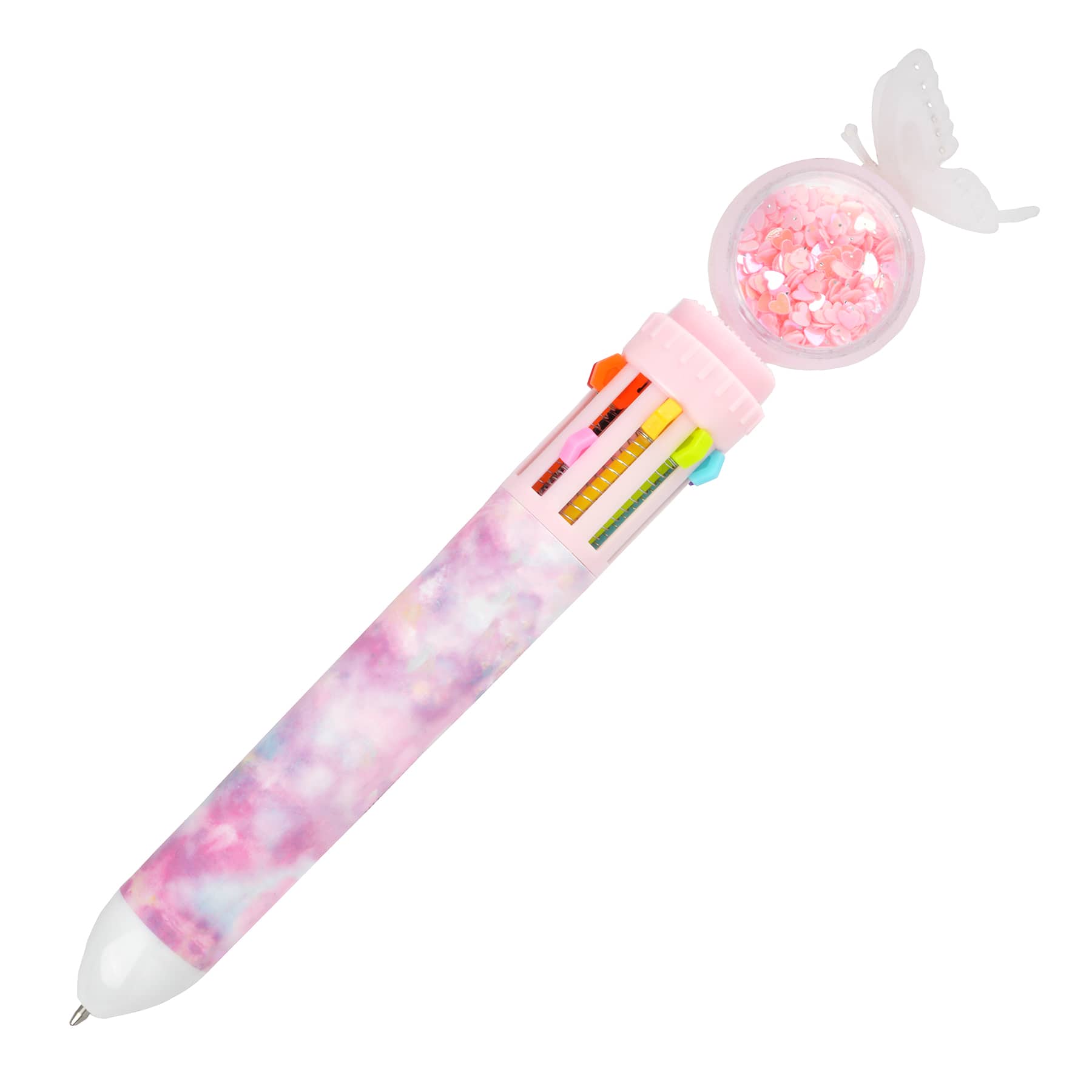 10 Color Pink Butterfly Shaker Pen by Creatology&#x2122;