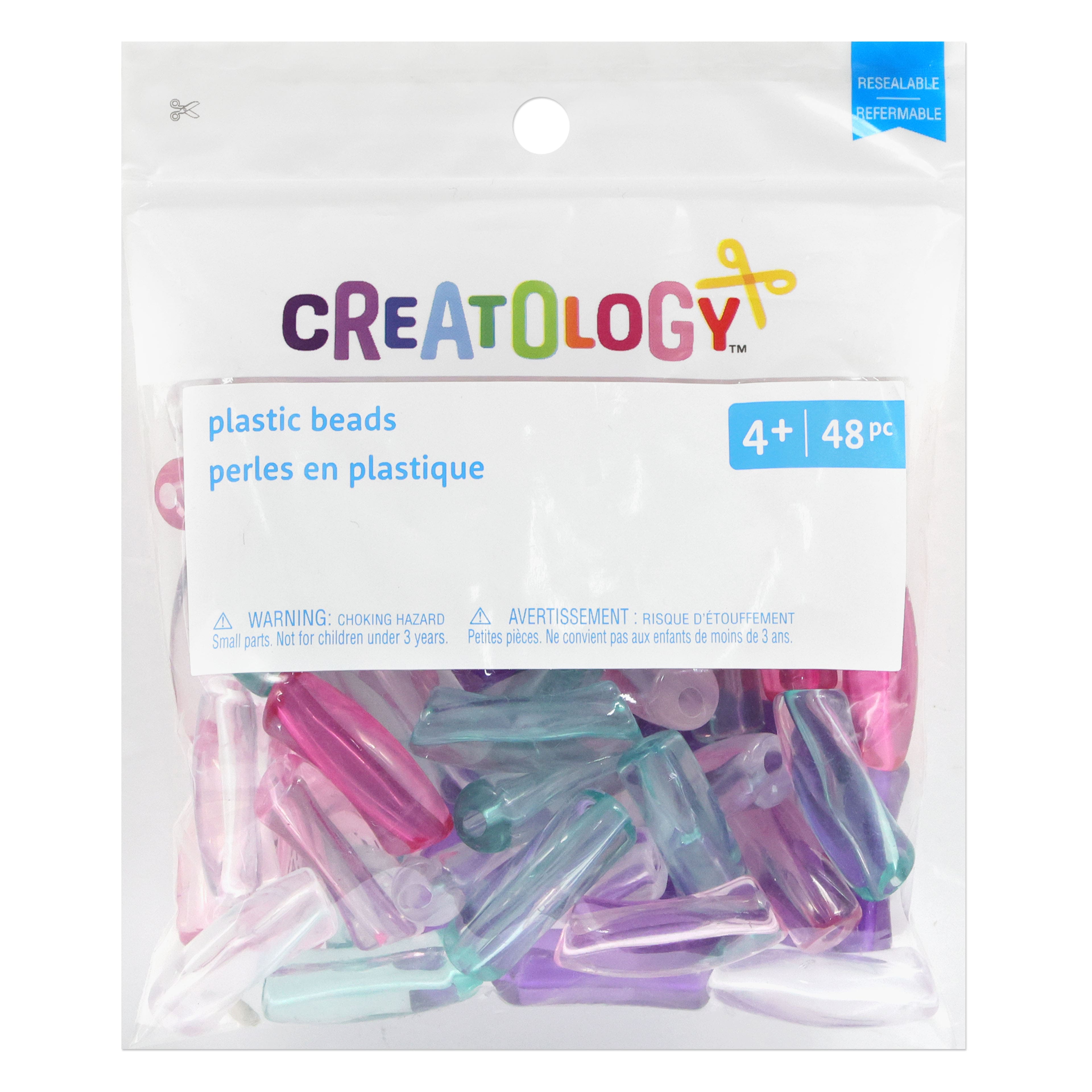 Transparent Plastic Tube Beads, 48ct. by Creatology&#x2122;