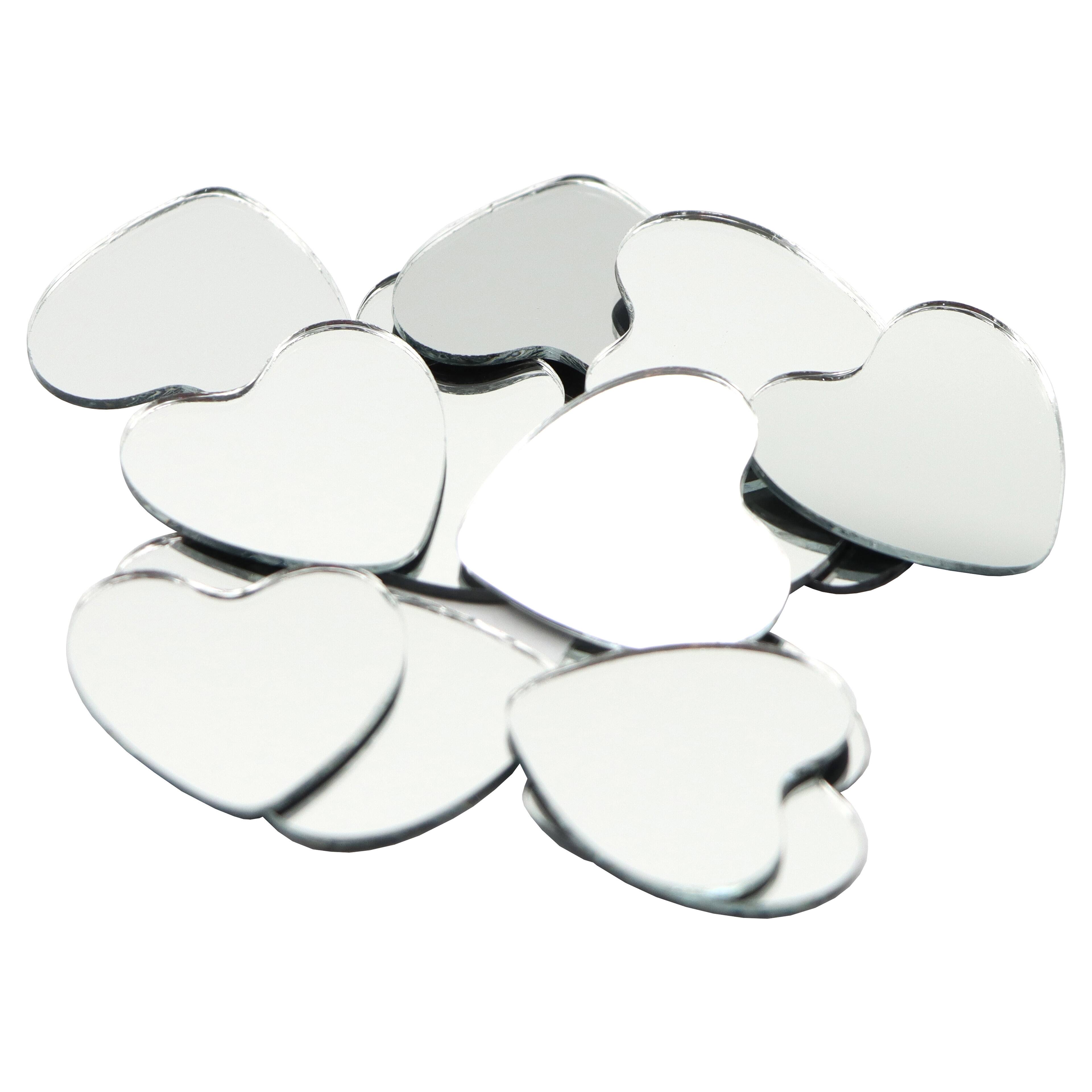 1" Heart Glass Mirrors, 50ct. by Make Market®