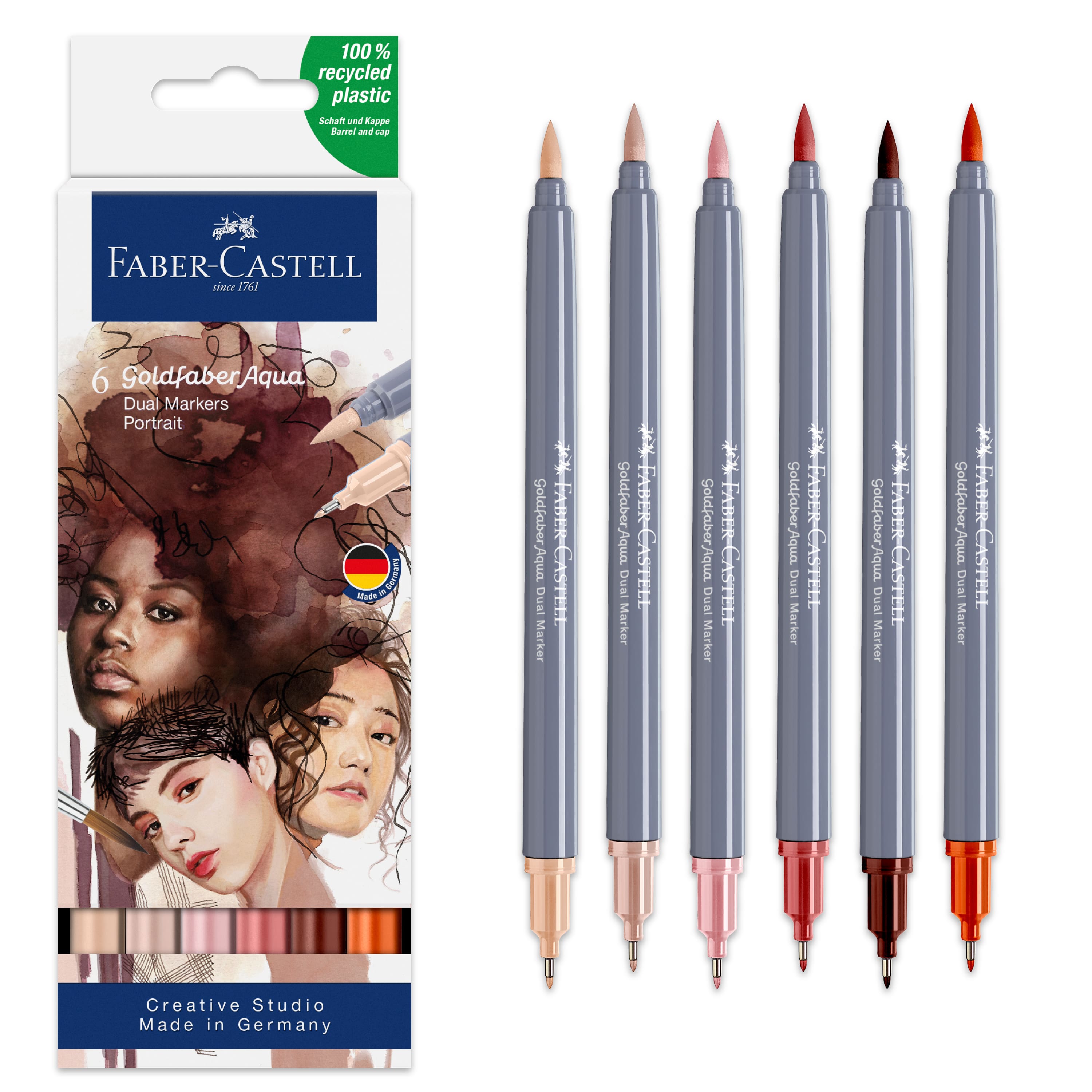 Faber-Castell&#xAE; Goldfaber Aqua Portrait Dual-Tip Marker Set
