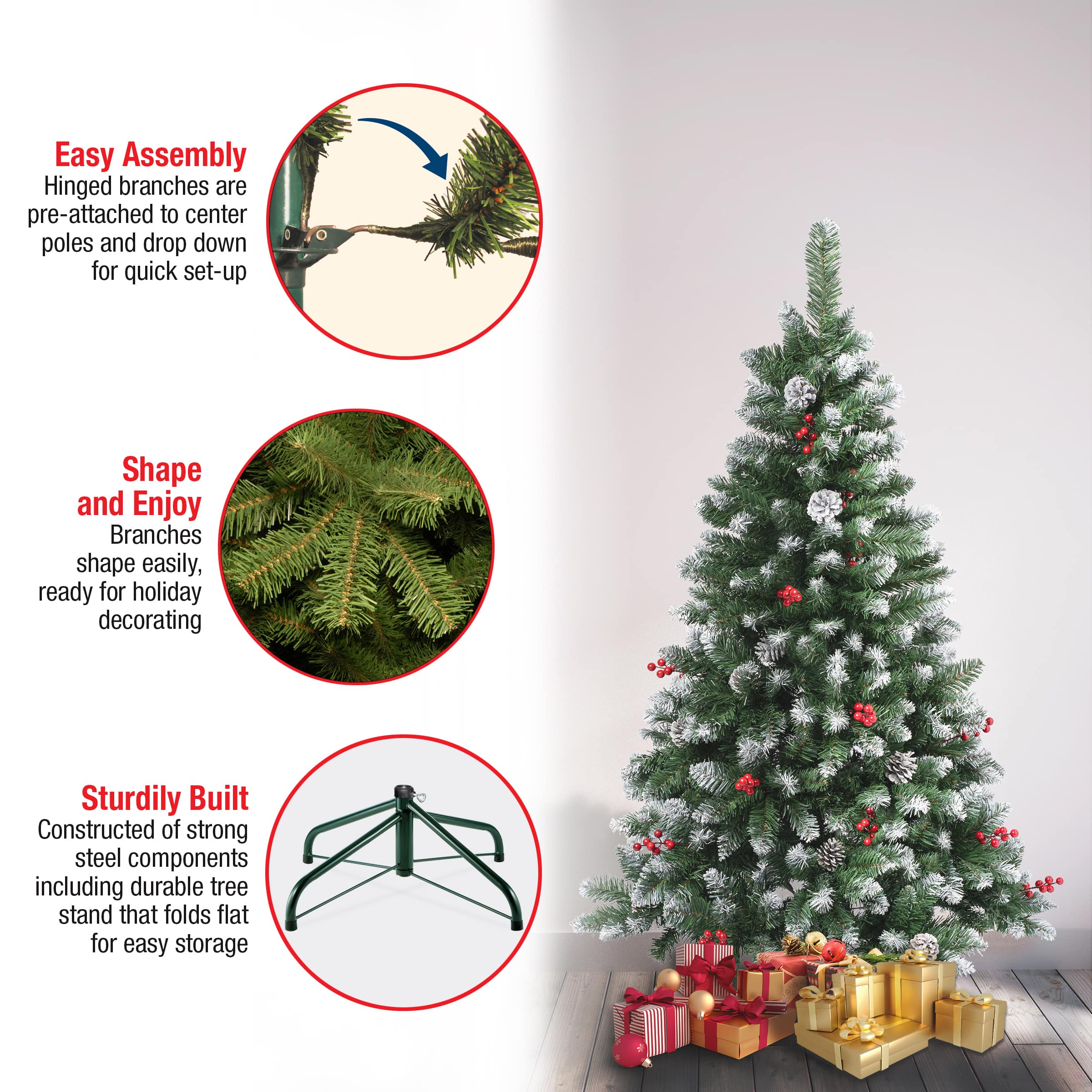 4.5ft. Unlit Cullen Pine Artificial Christmas Tree