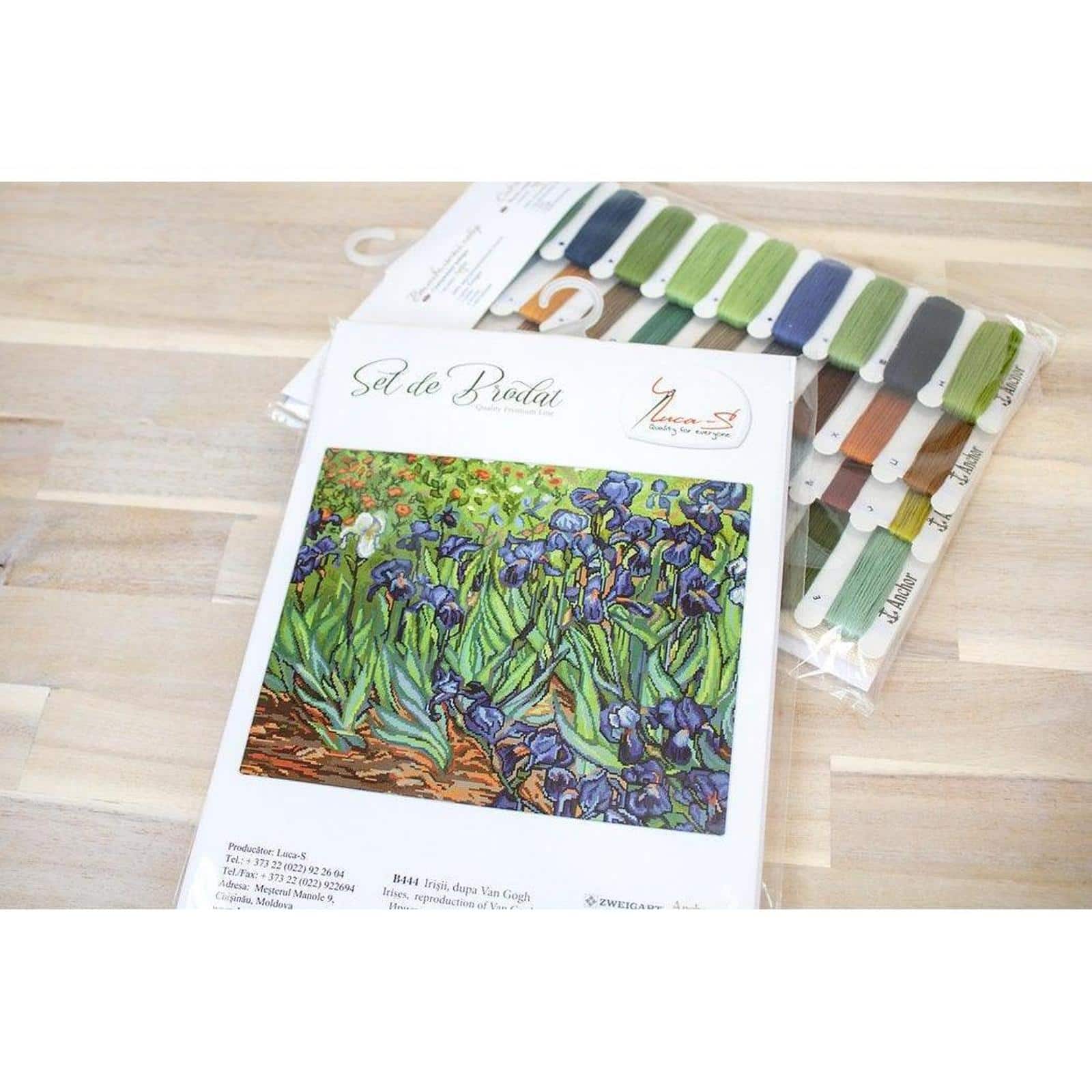 Luca-s Irises, Reproduction Of Van Gogh Counted Cross Stitch Kit