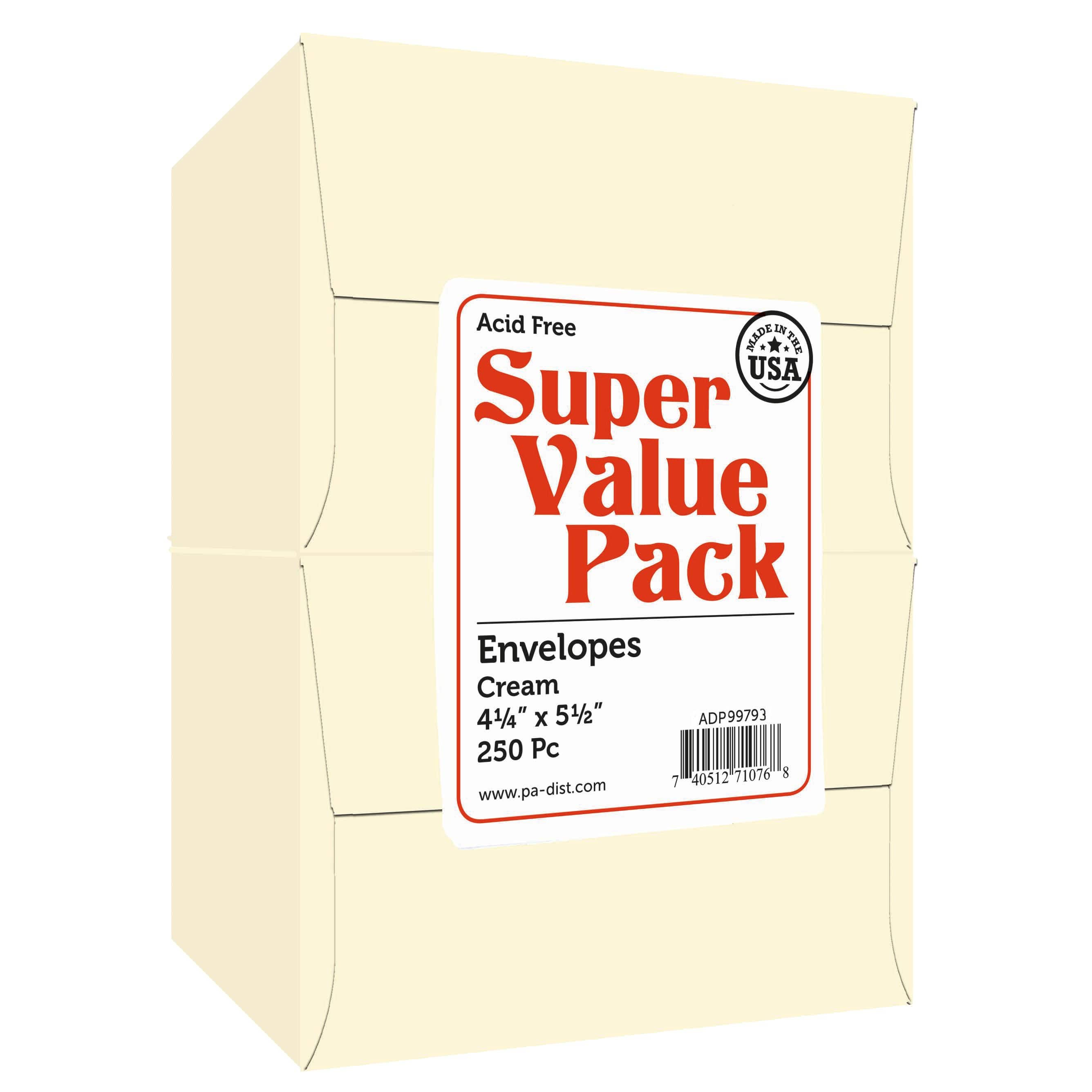PA Paper™ Accents Super Value Pack Envelopes, 4.25" x 5.5"