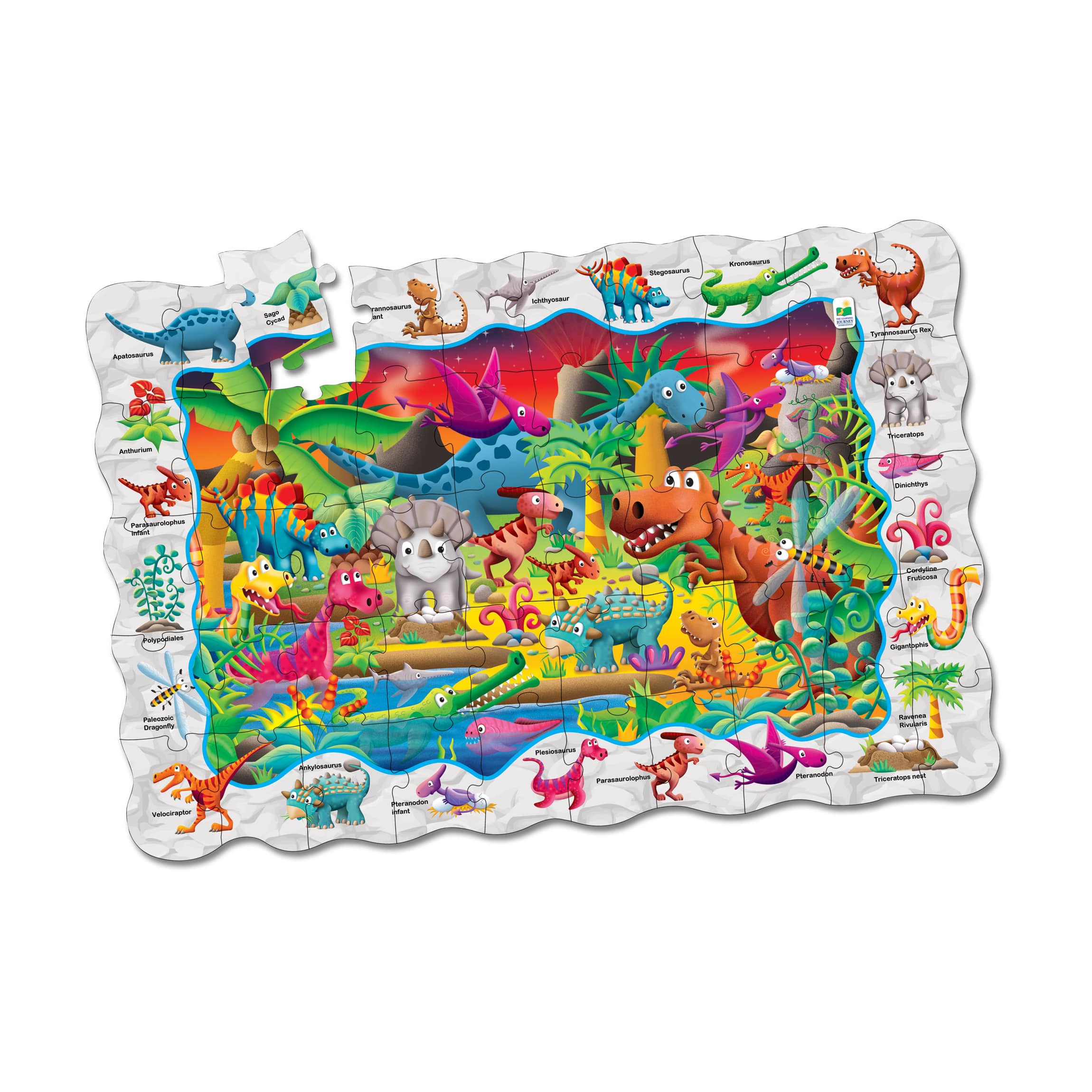 Puzzle Doubles! - Find It! Dino: 50 Pcs