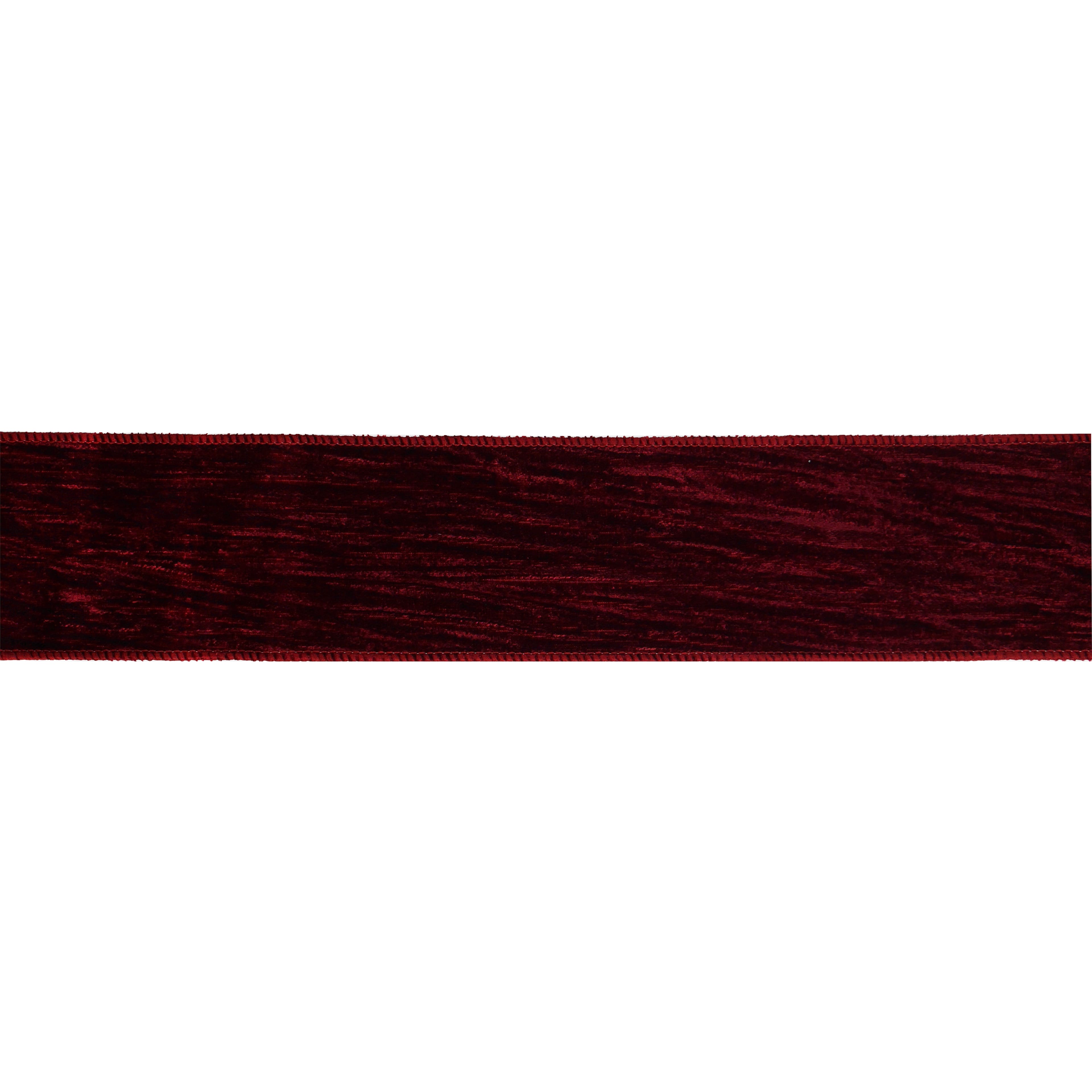 2.5&#x22; x 3yd. Burgundy Wired Velvet Ribbon by Celebrate It&#xAE; Blush Romance