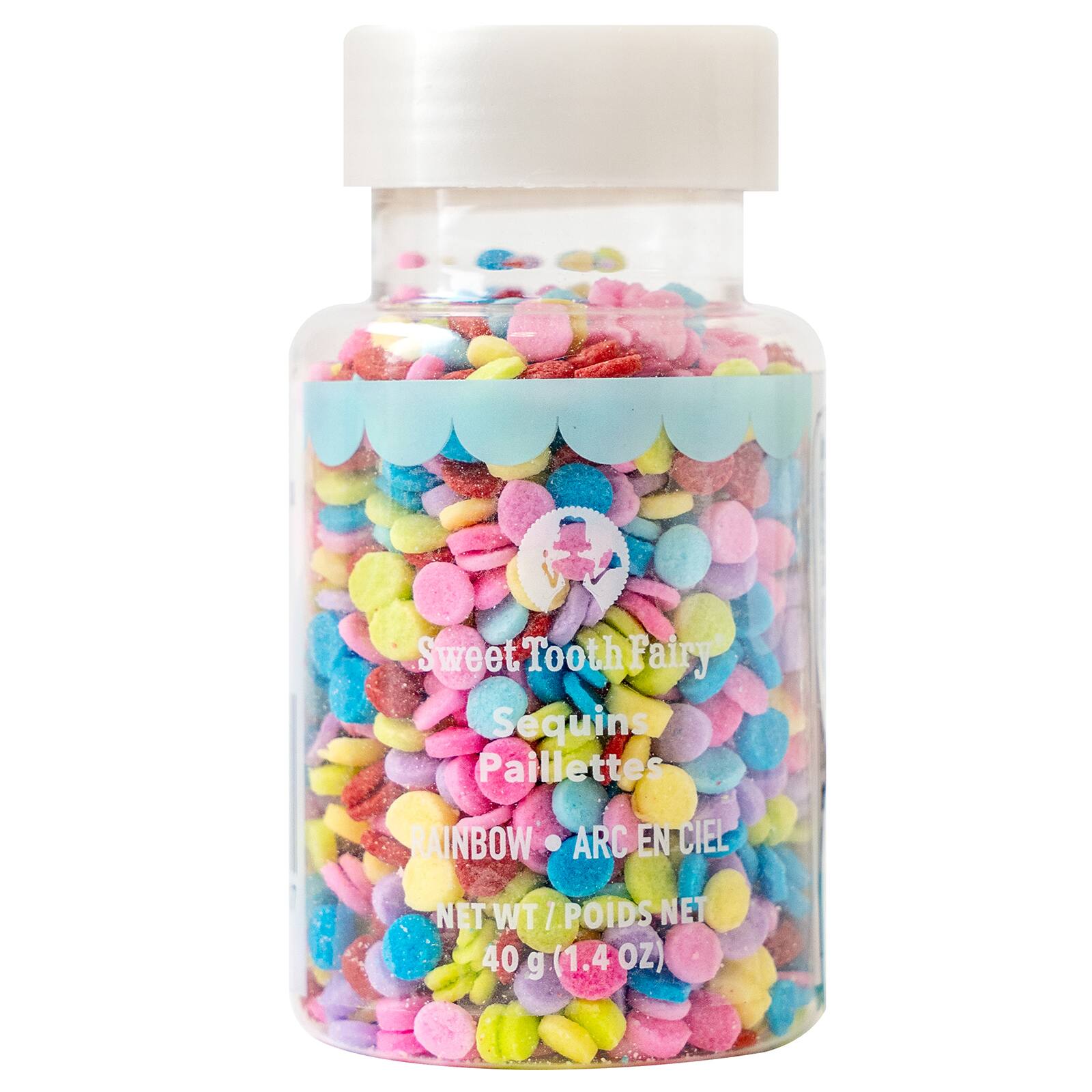 M&#xE9;lange de bonbons arc-en-ciel aux couleurs vives en forme de cercles de Sweet Tooth Fairy