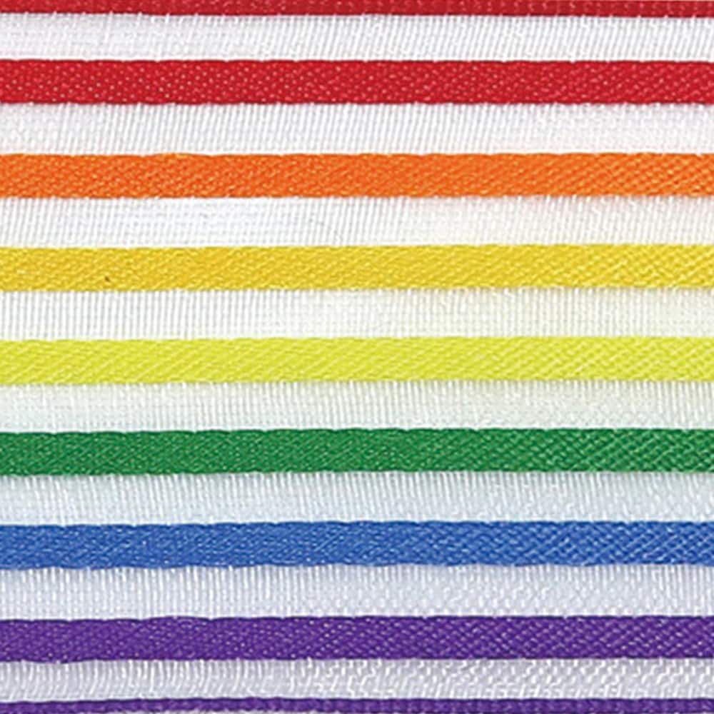 12 Pack: 1.5" x 3yd. Sheer Wired Rainbow Striped Ribbon by Celebrate It™ 360°™