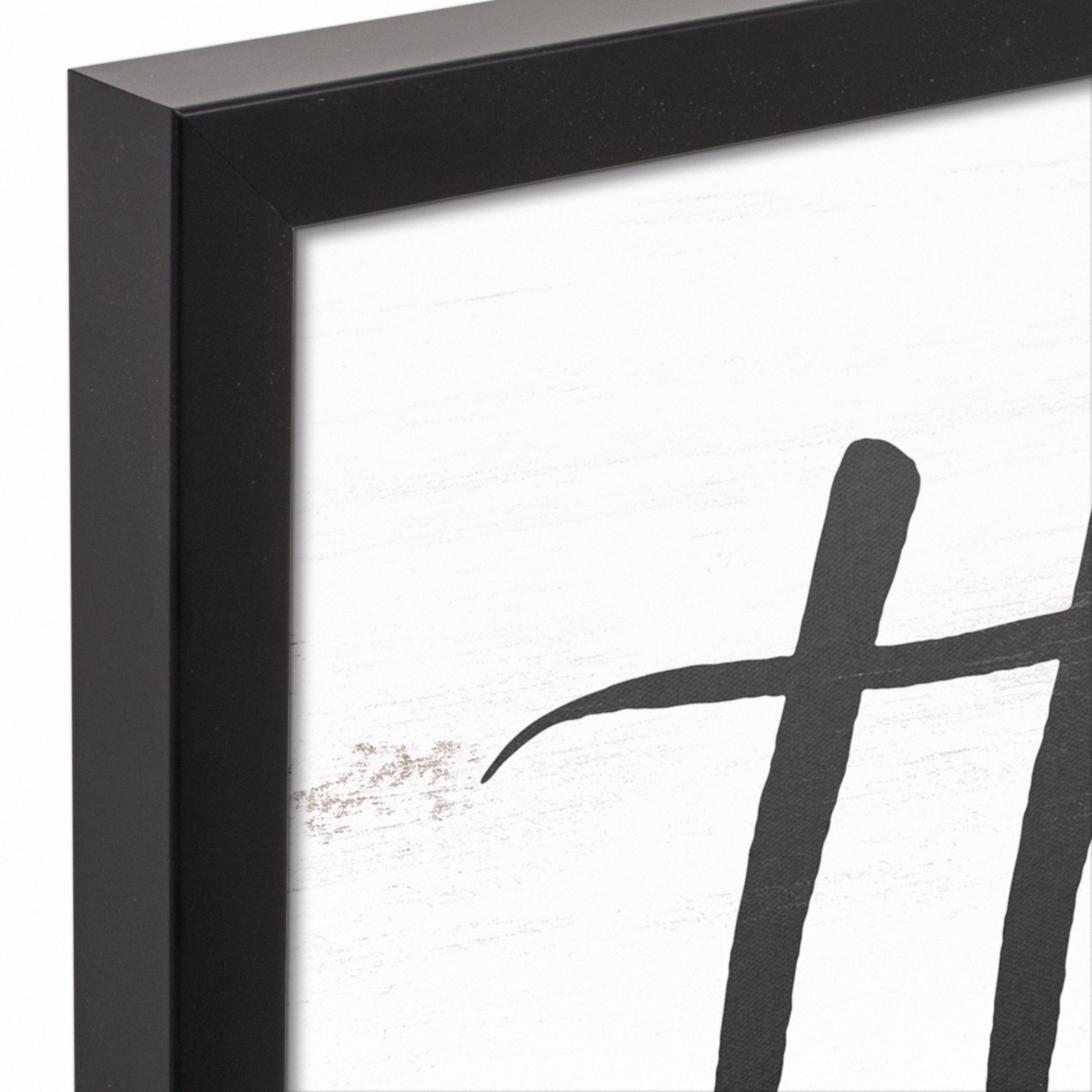 He First Loved Us 37.73&#x22; x 13.73&#x22; Black Framed Canvas