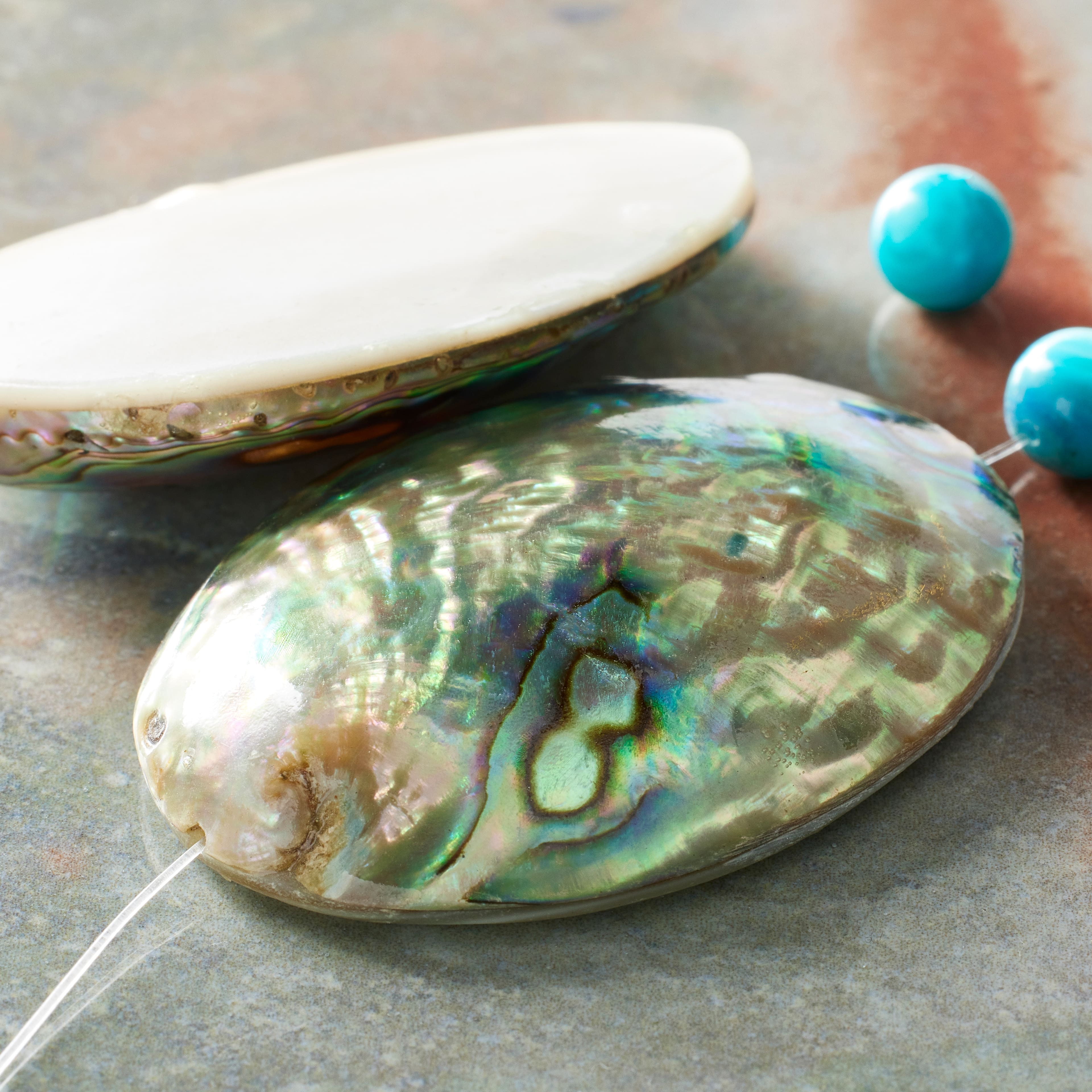 Multicolor Abalone Nugget Beads by Bead Landing™