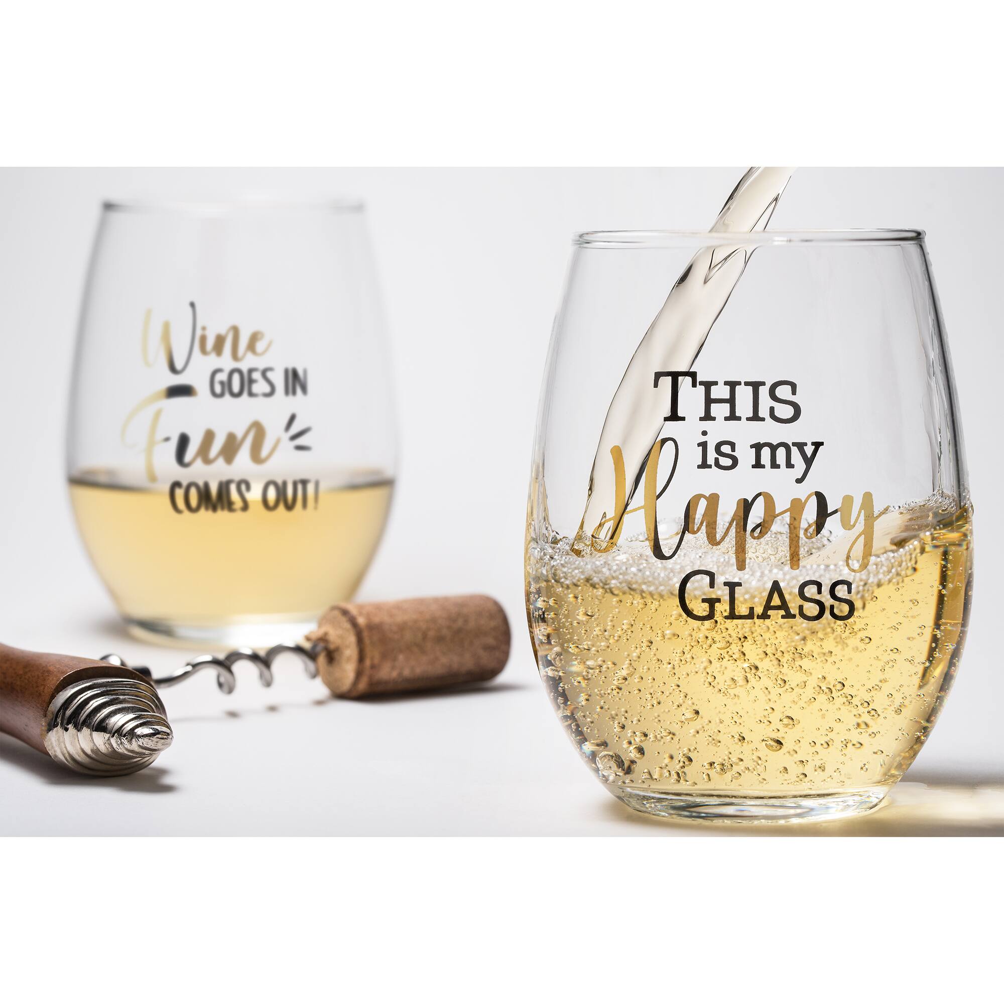 Humour Glittered Wine Glass Gift SALE 