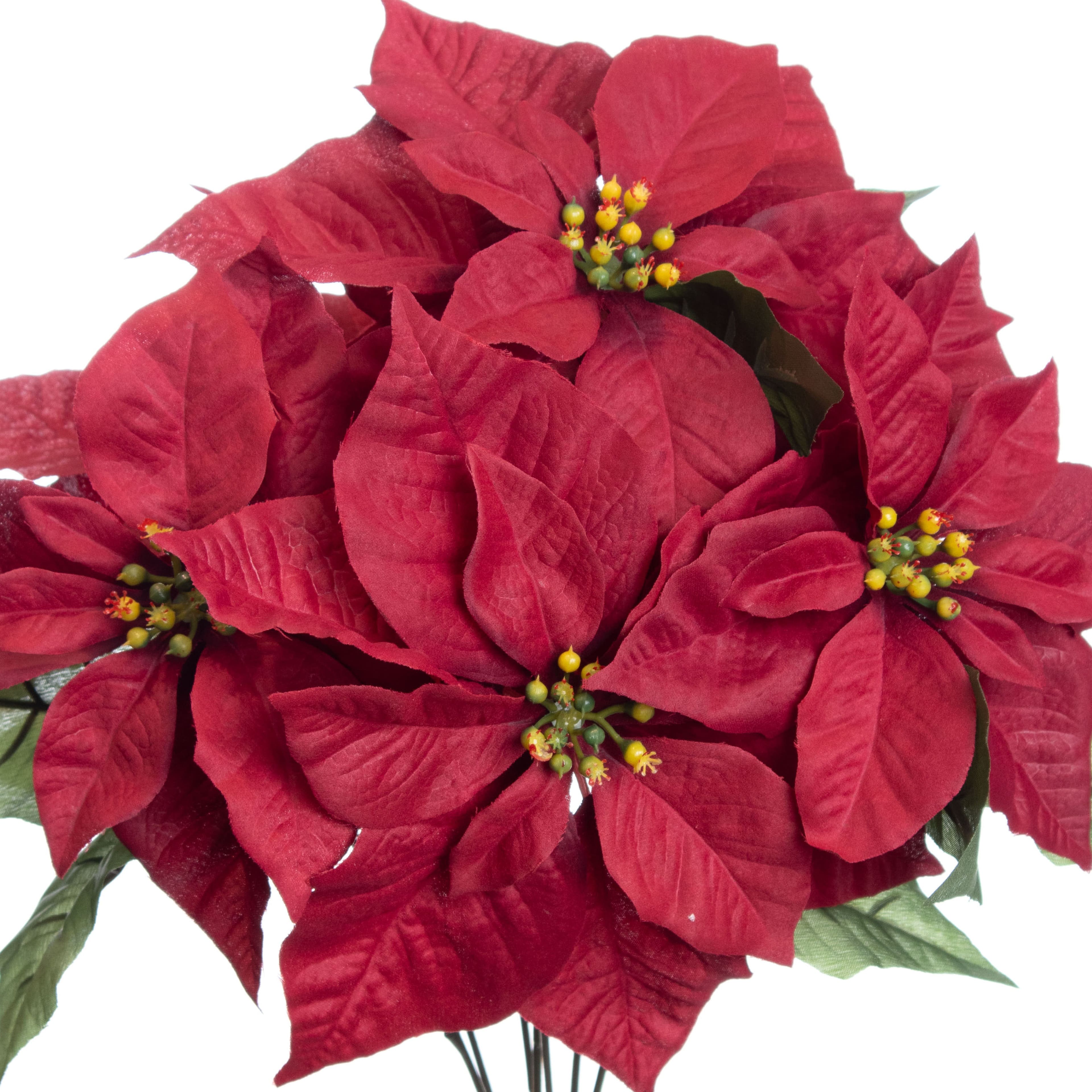 19&#x22; Burgundy Poinsettia Water-Resistant Bush by Ashland&#xAE;