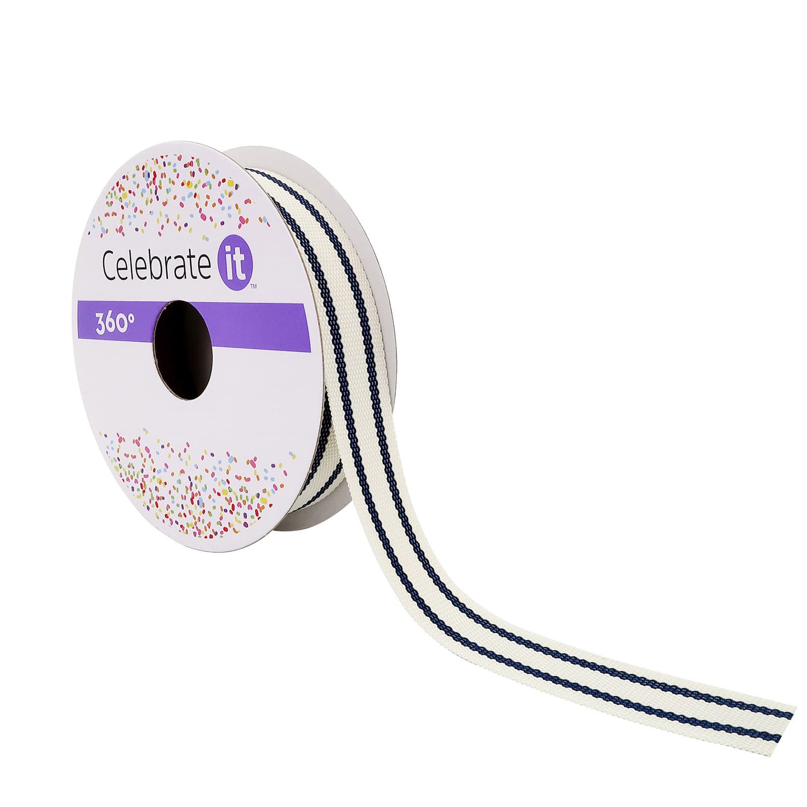 12 Pack: 5/8" x 5yd. Ticking Striped Grosgrain Ribbon by Celebrate It™