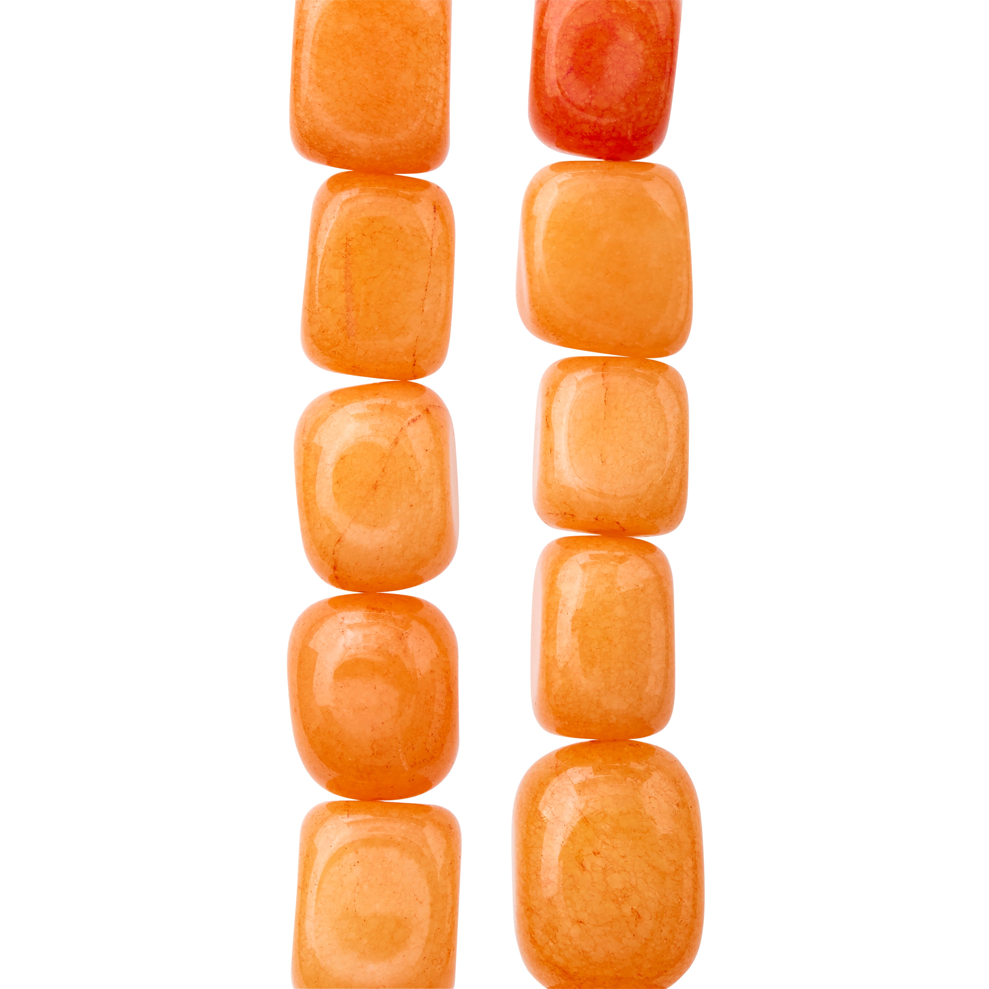 Orange Jade Nugget Beads, 14mm by Bead Landing&#x2122;