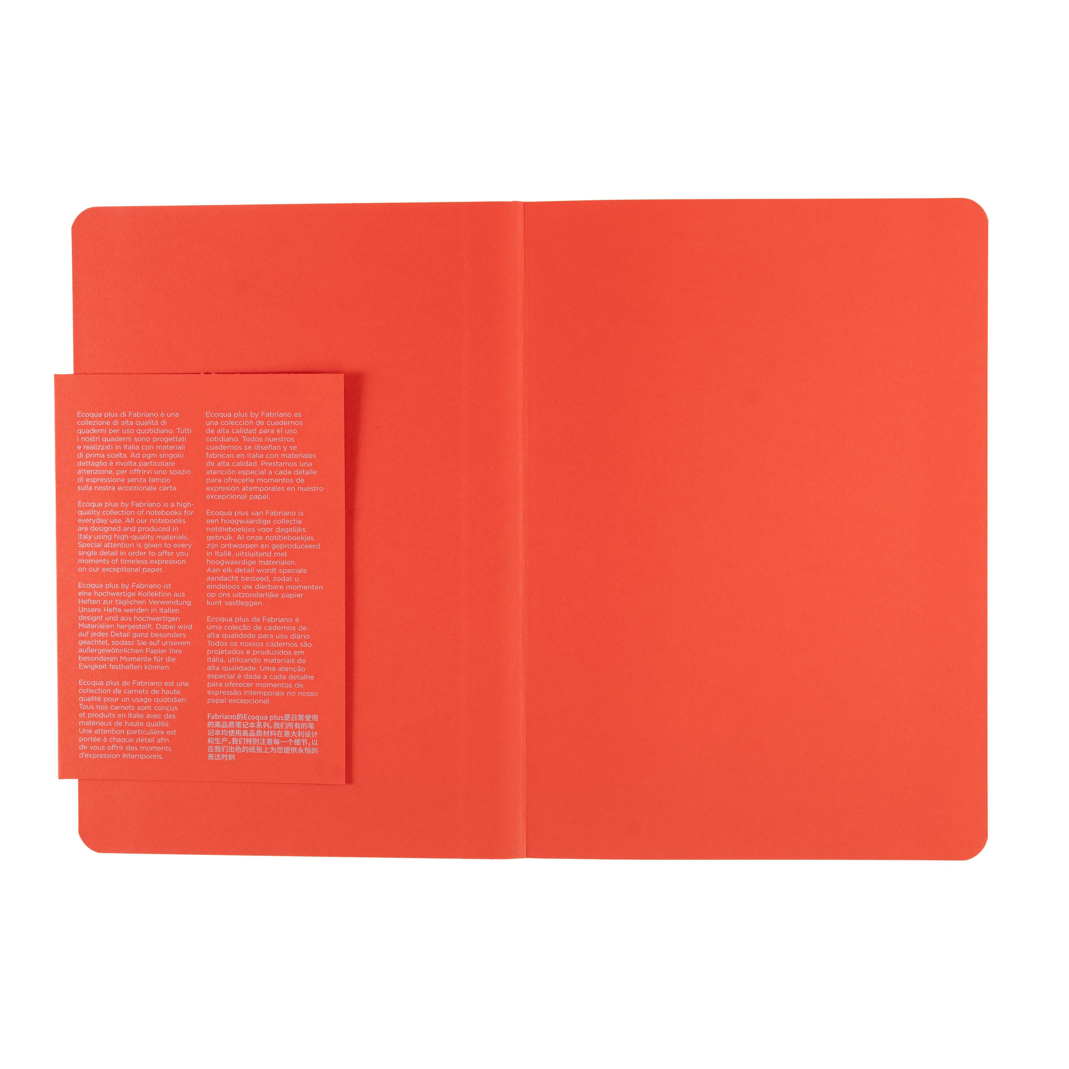Fabriano® EcoQua Plus A5 Dotted Red Fabric-Bound Notebook