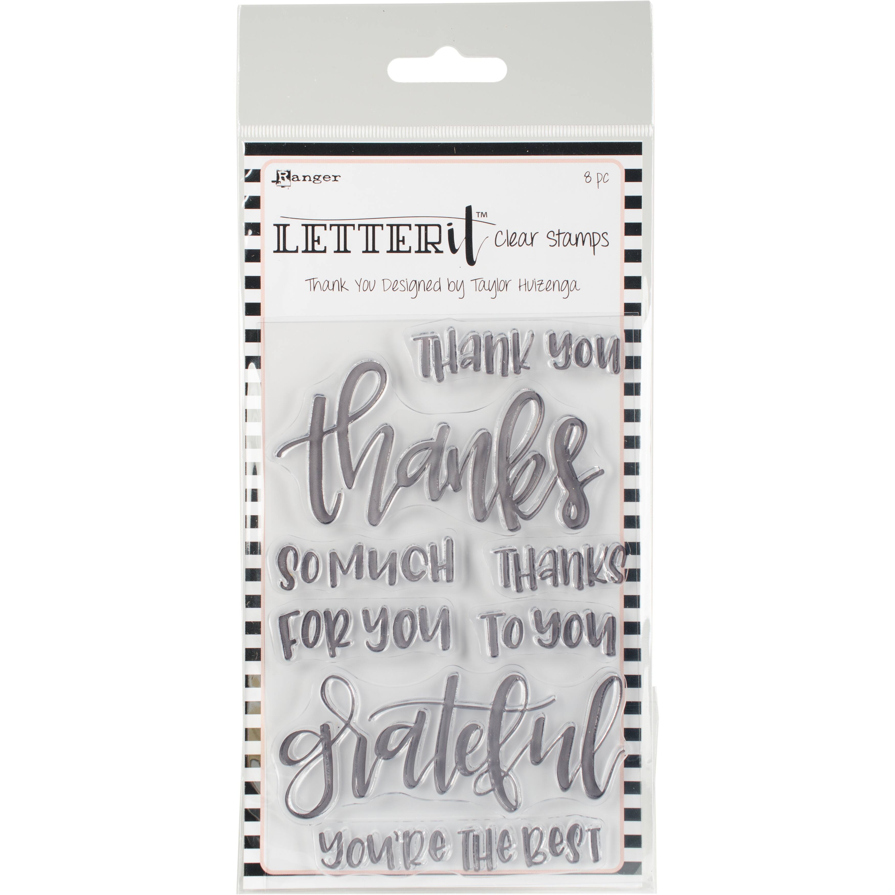 Ranger Letter It™ Thank You Clear Stamp Set | Cling Stamps | Michaels