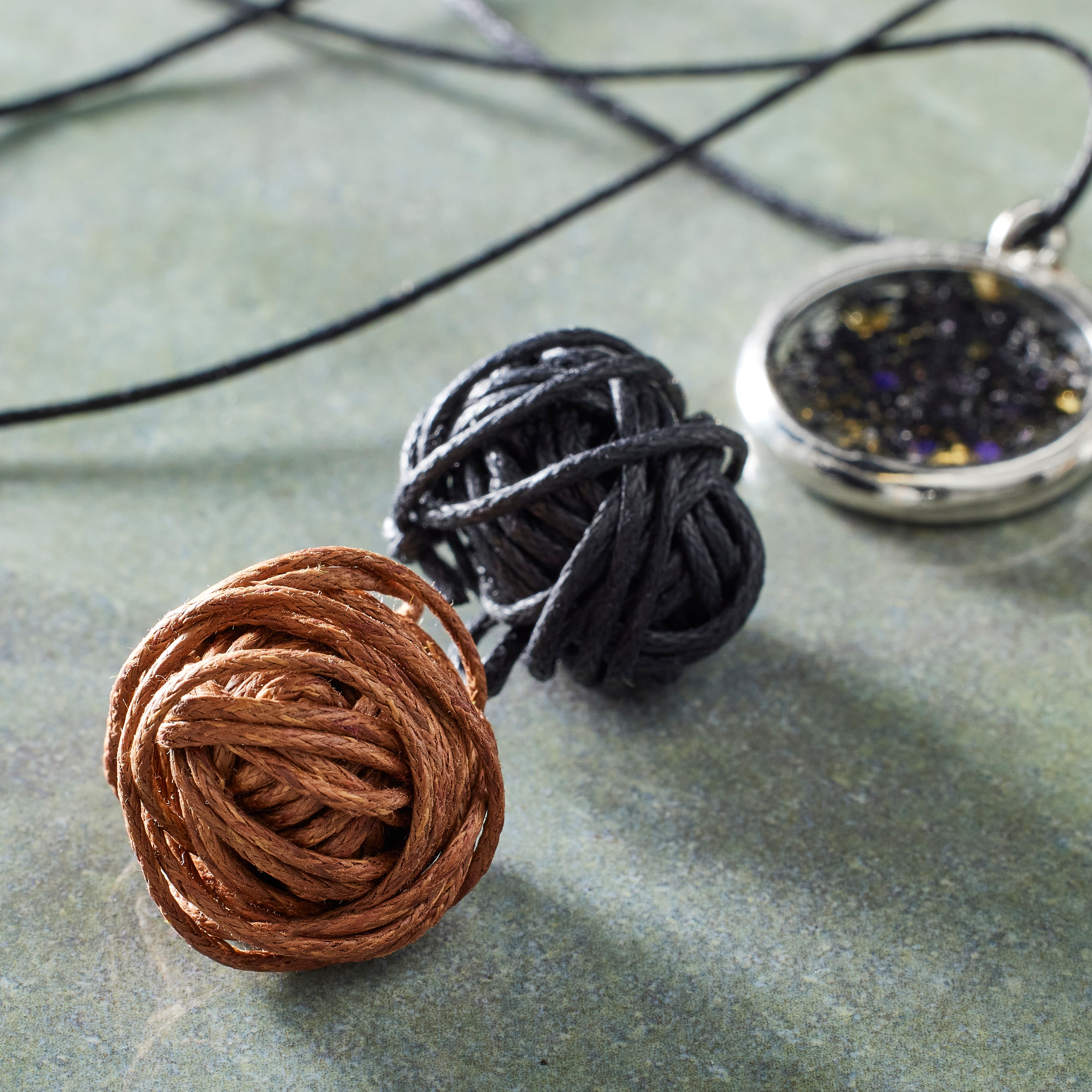 Black & Brown Waxed Cotton Cording by Bead Landing™