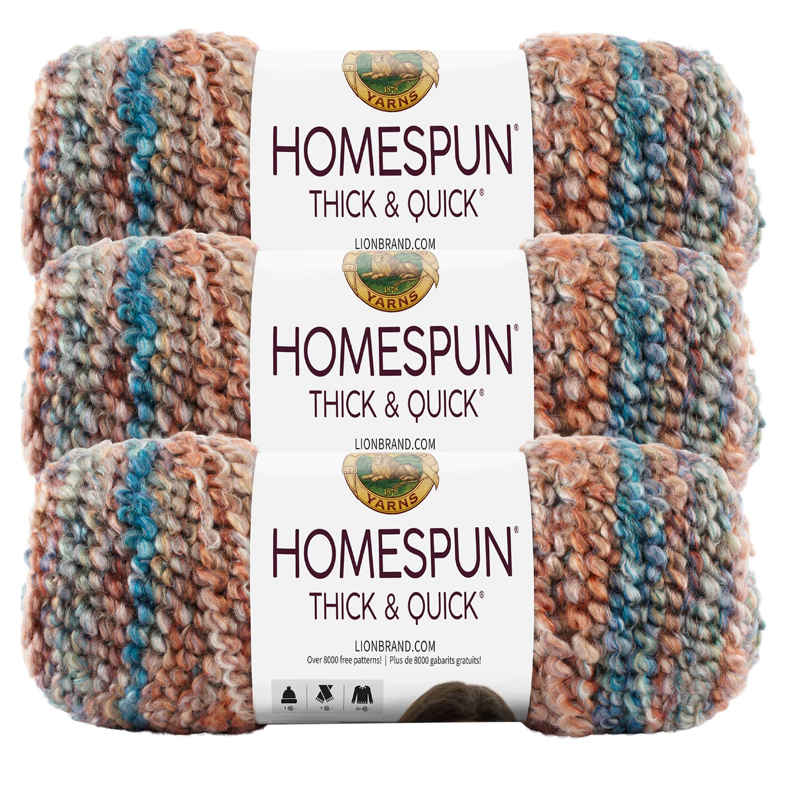 3 Pack Lion Brand® Homespun® Thick & Quick® Yarn