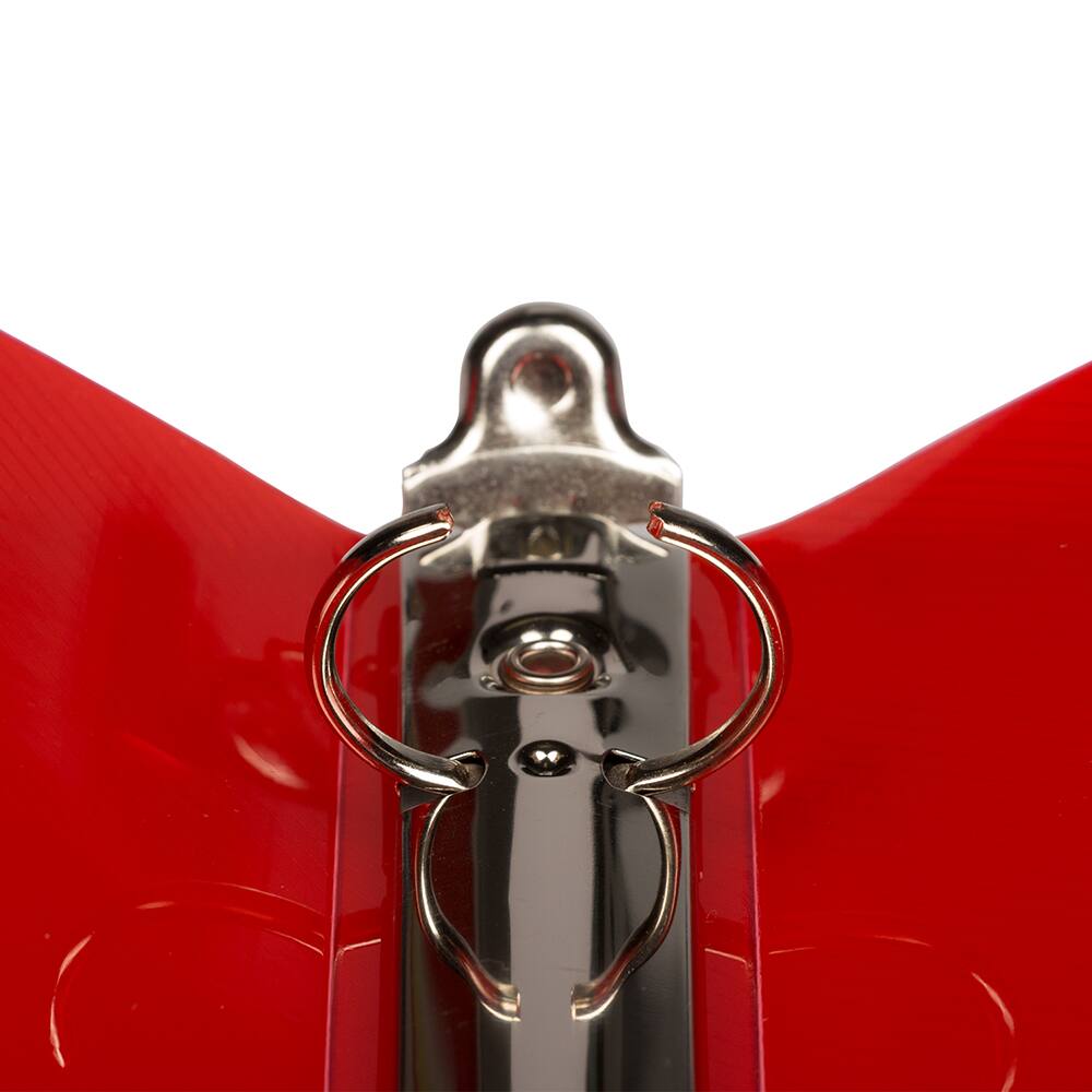 JAM Paper 0.75" Red Glass Twill Plastic 3-Ring Binder