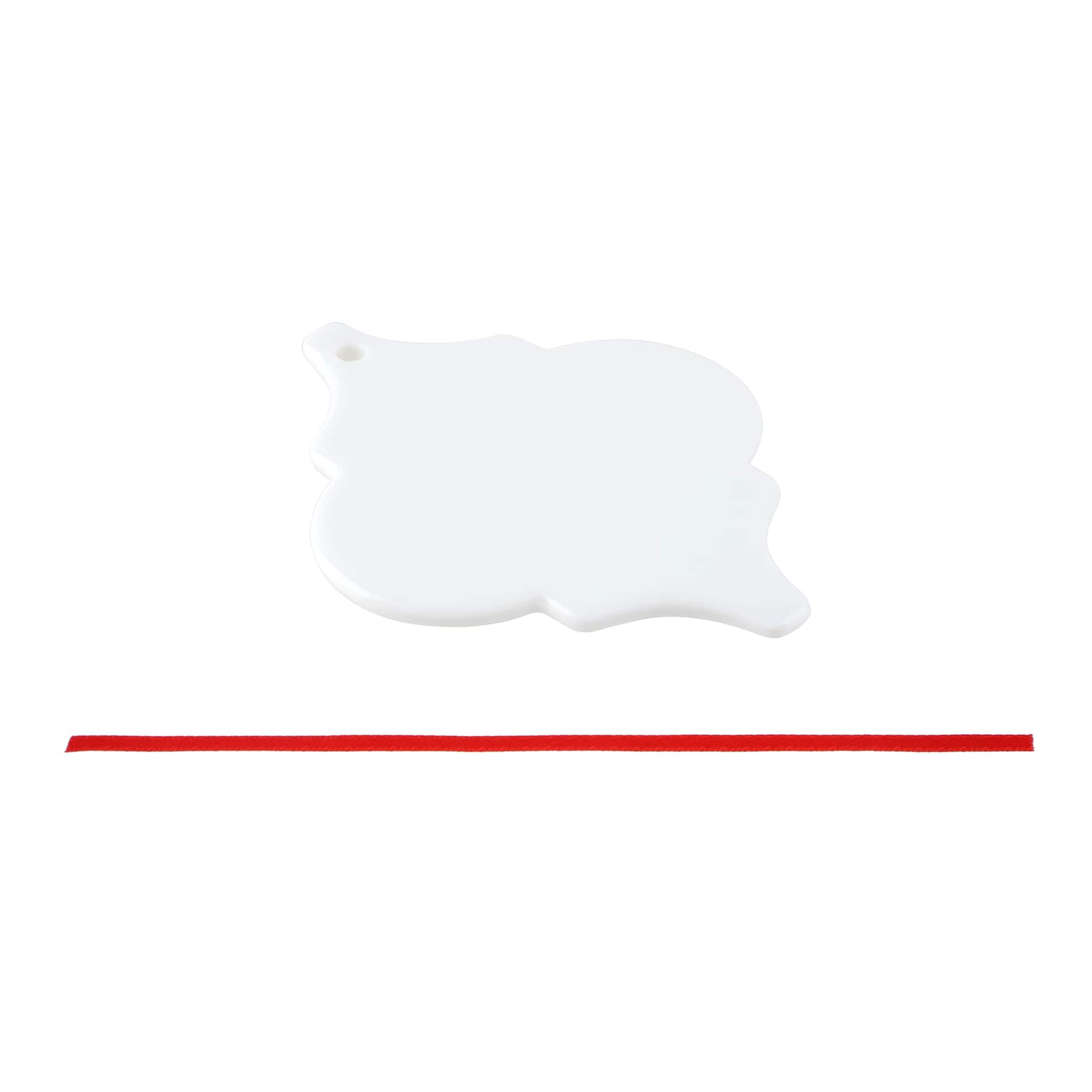 4&#x22; Arabesque Ceramic Sublimation Ornaments, 3ct. by Make Market&#xAE;