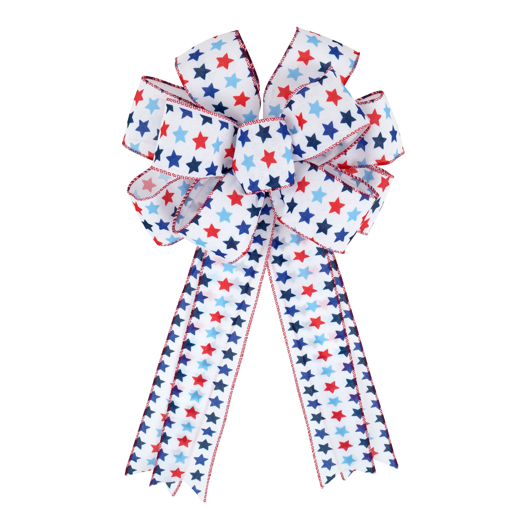20&#x22; Red, White &#x26; Blue Stars Bow by Celebrate It&#x2122;