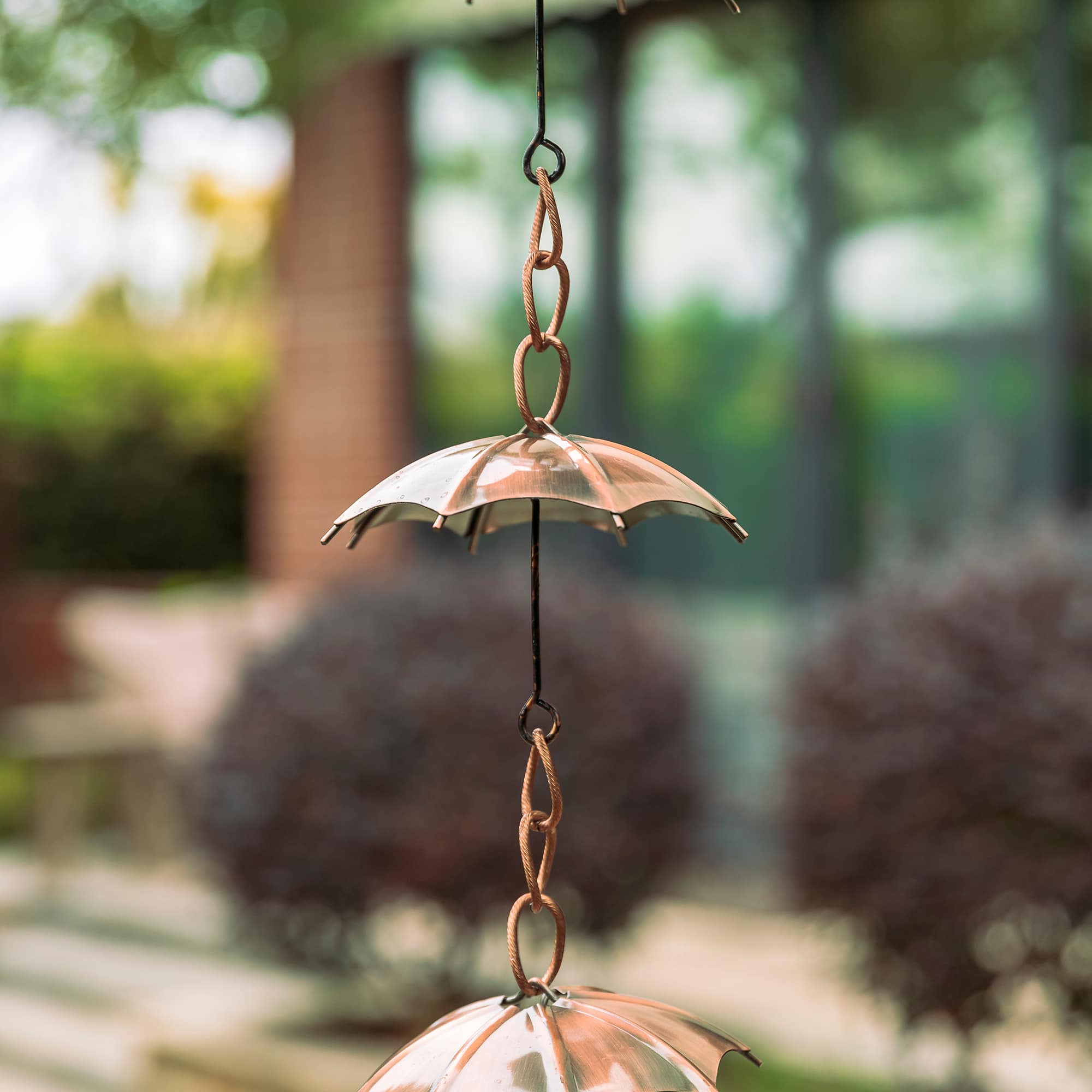 Glitzhome&#xAE; 8.5ft Faux Copper Umbrella Shaped Rain Chain