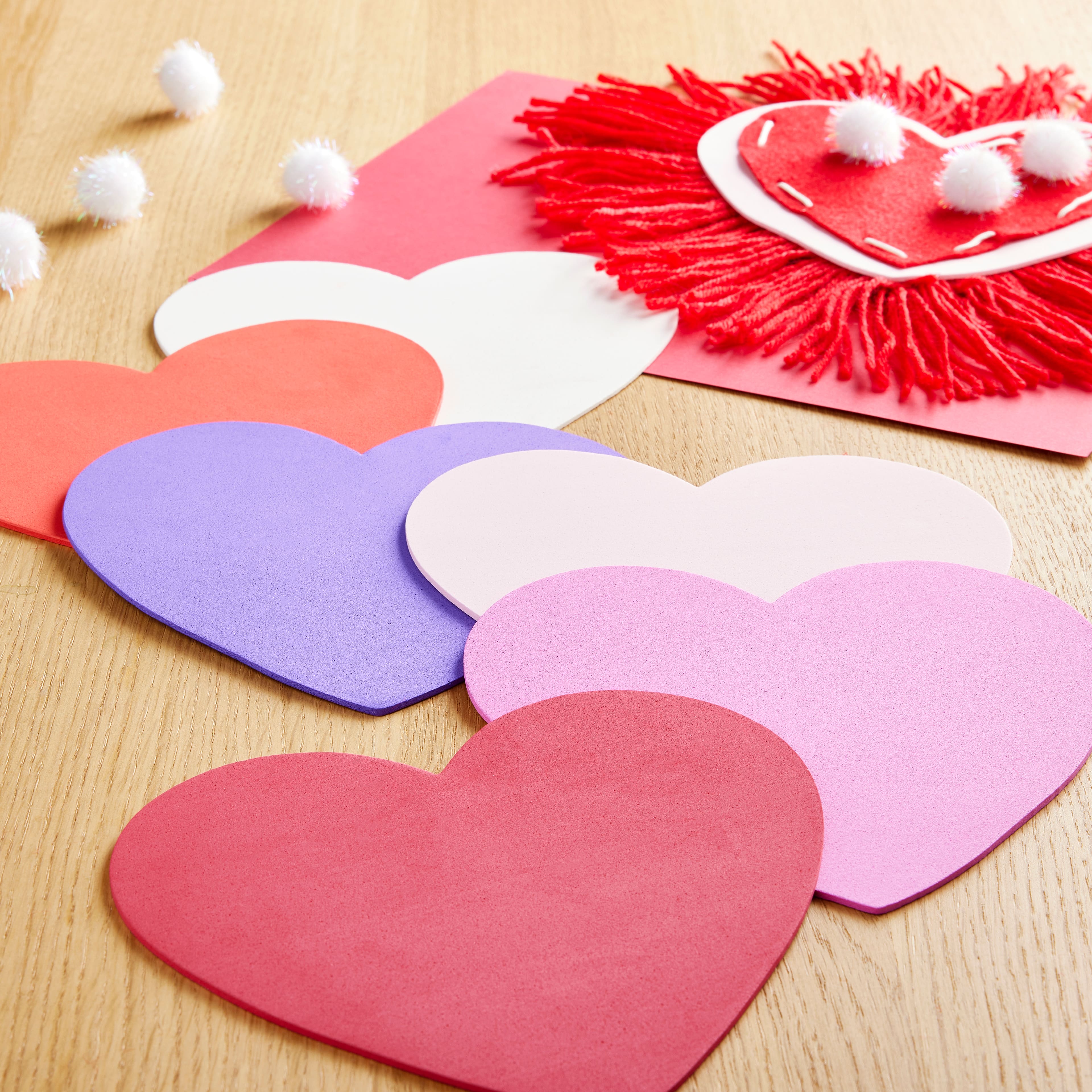 Foam Large Pastel Heart Shapes (Bulk 60)* – Inspire-Create