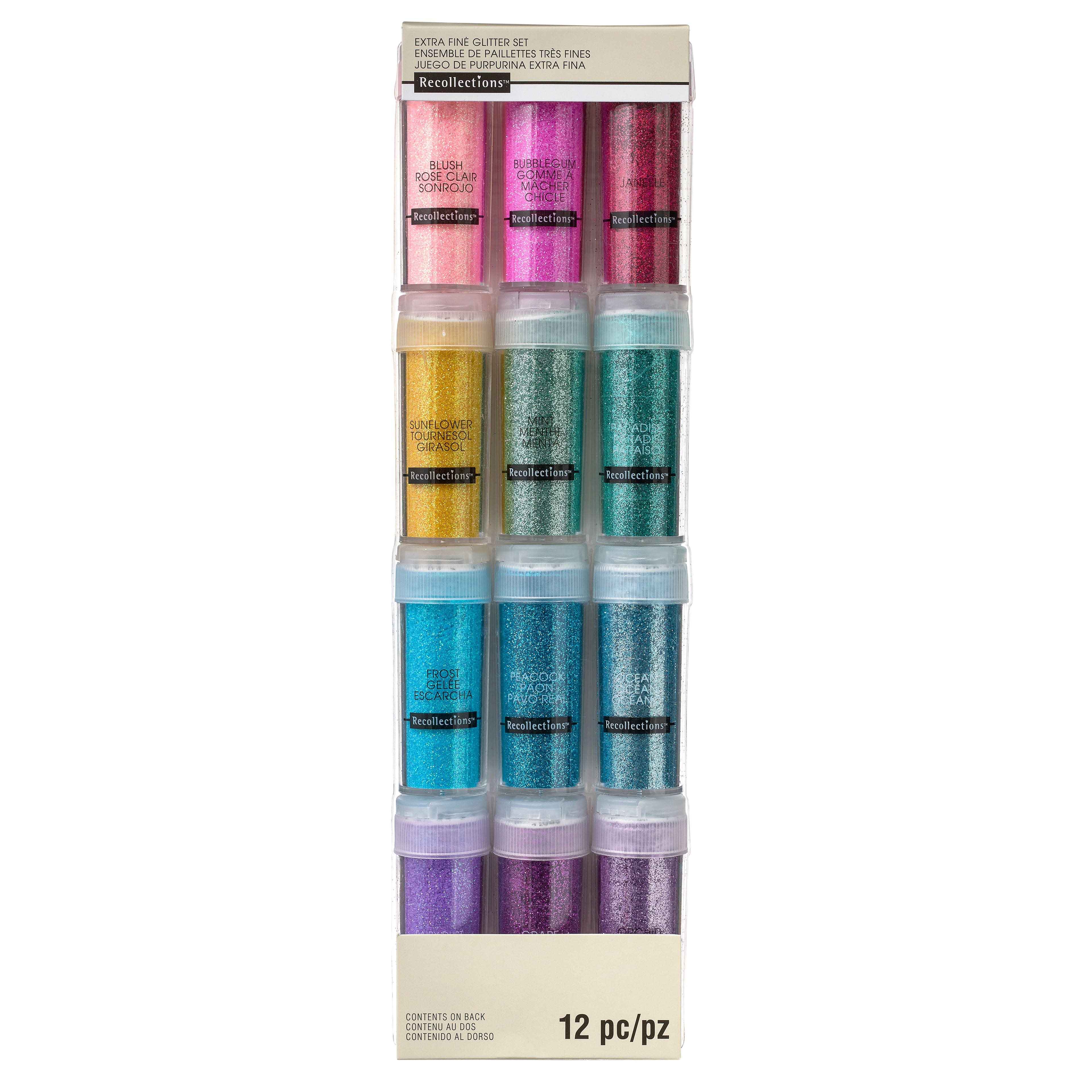 6 Packs: 24 Ct. (144 Total) Extra Fine Glitter Pack by Recollections, Size: 0.34, Assorted