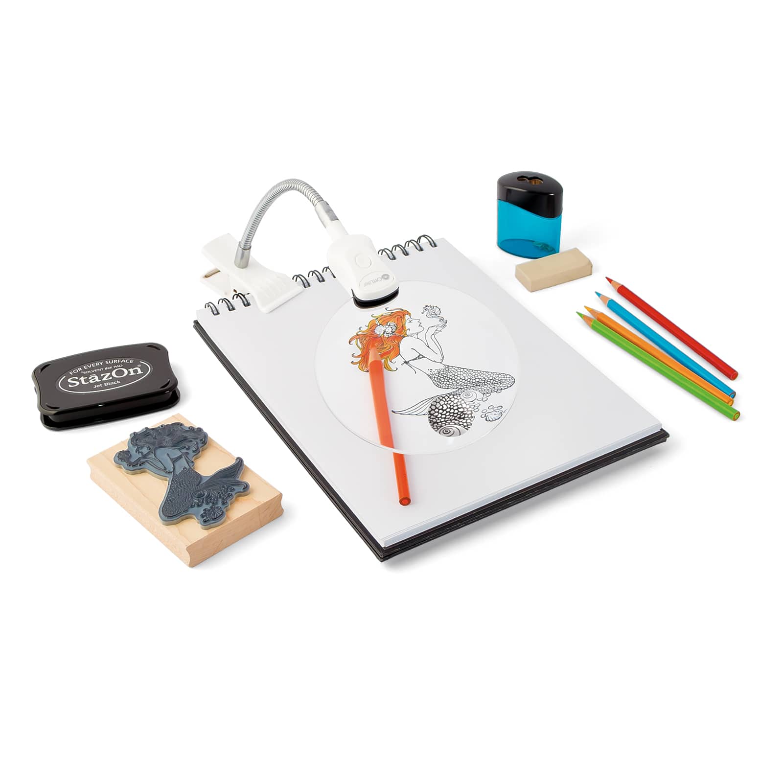 OttLite 5" LED Magnifier with Clip & Stand