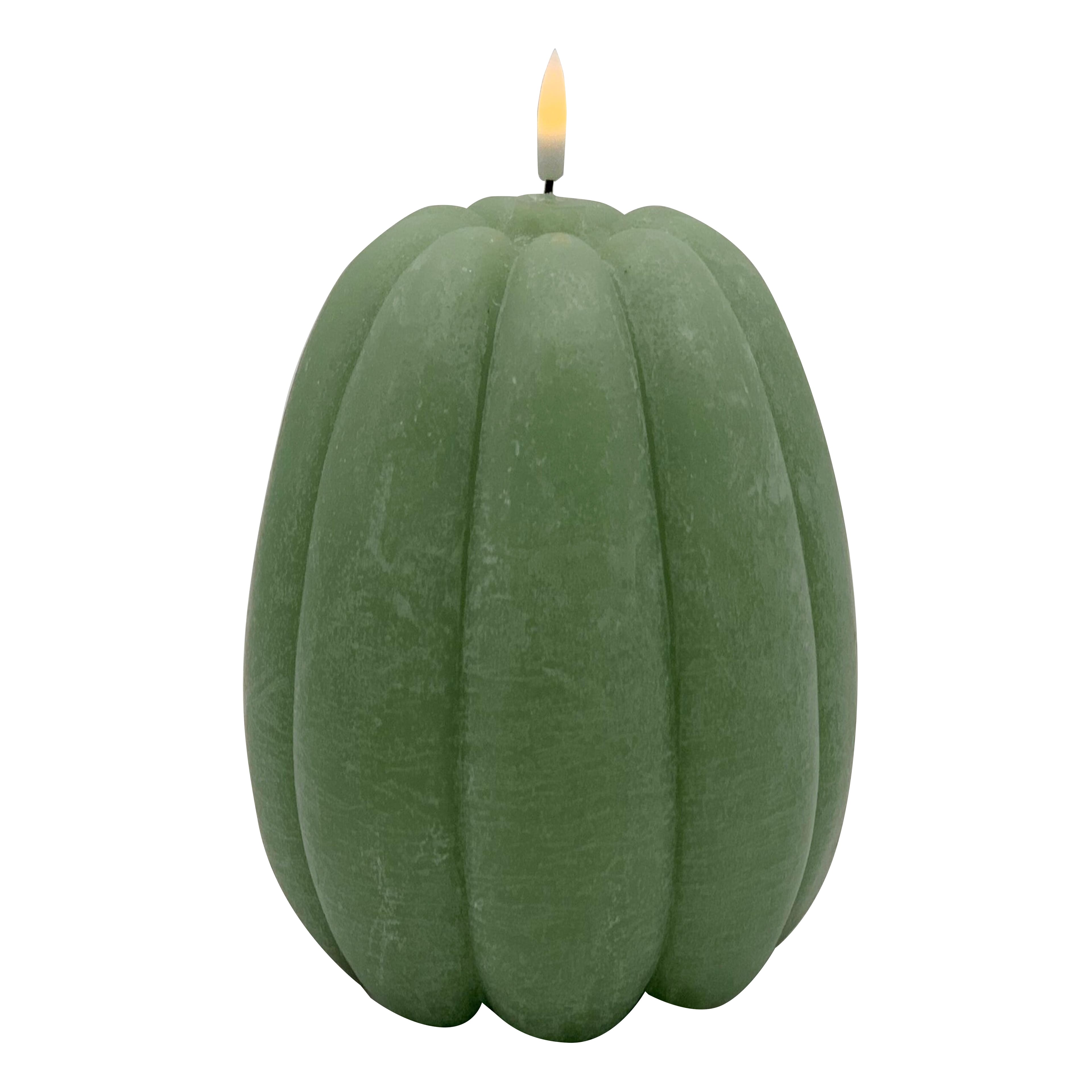 6&#x22; Green LED Pumpkin Candle by Ashland&#xAE;