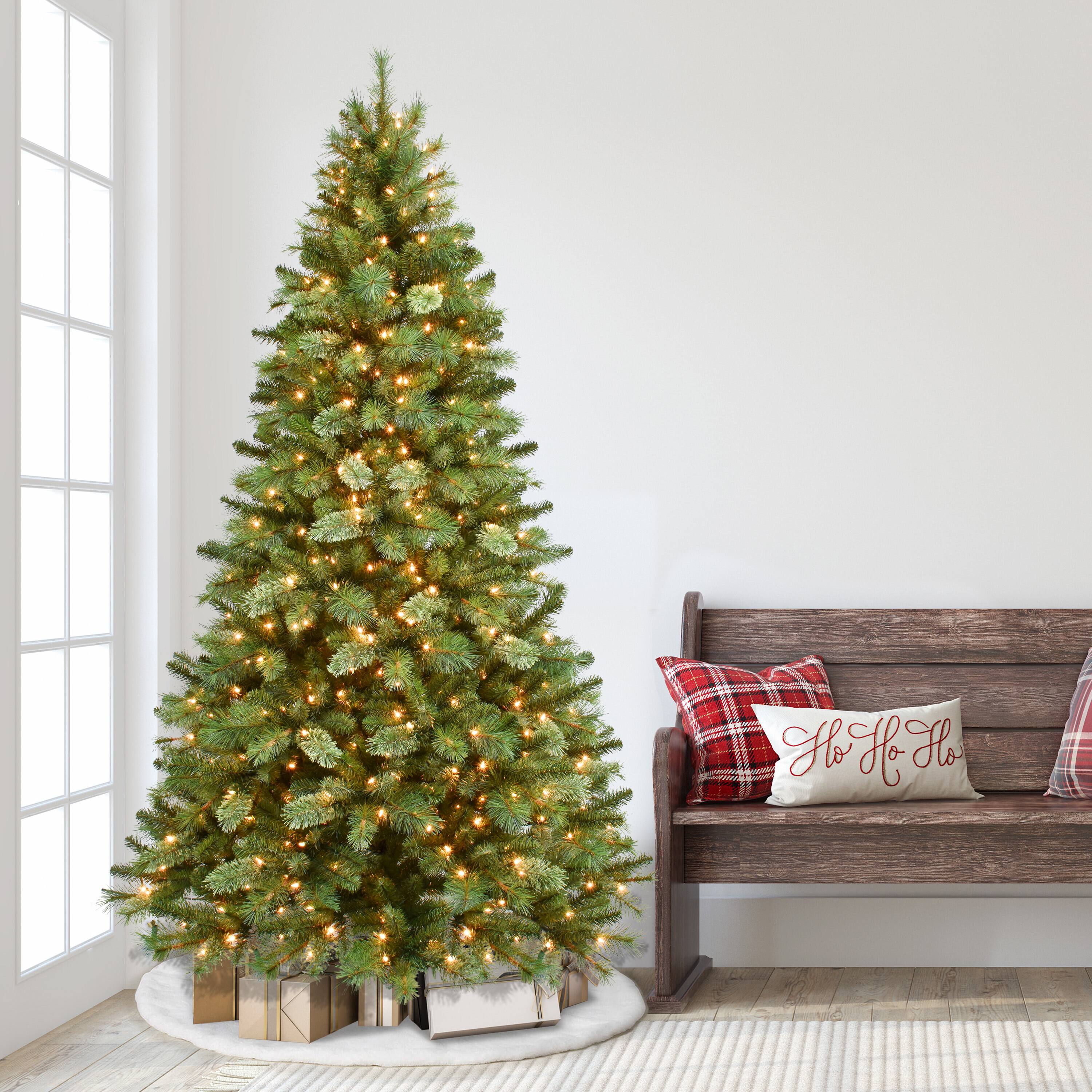 7.5ft. Pre-Lit Teton Pine Artificial Christmas Tree, Clear Lights