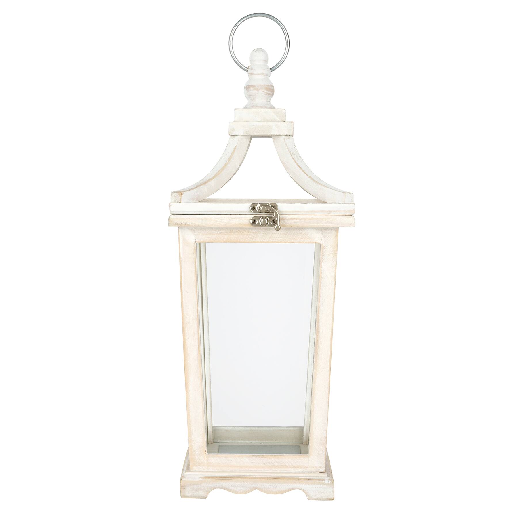 15" White Wood Candle Lantern by Ashland® Michaels
