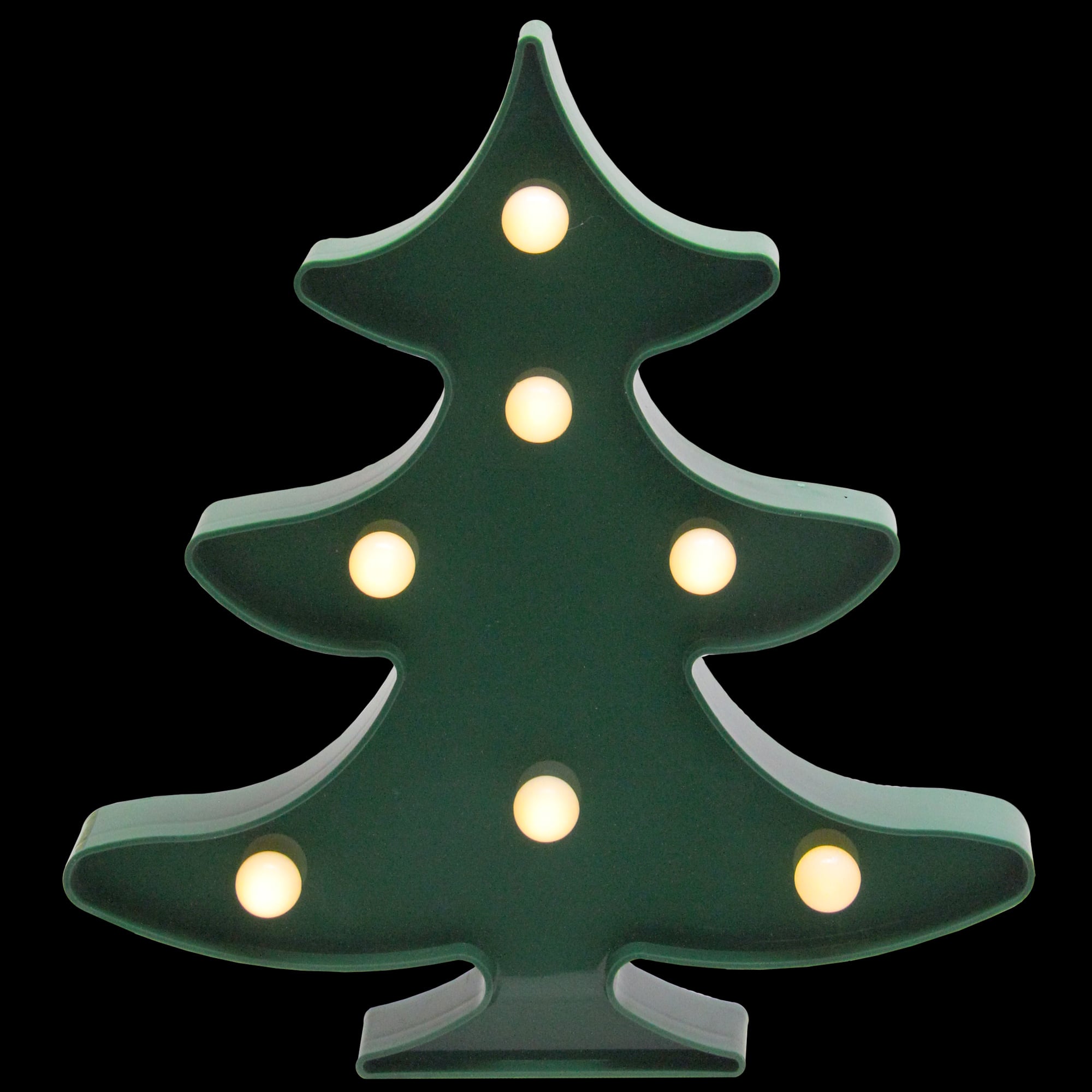 8.75&#x22; Green Christmas Tree Marquee Wall Sign