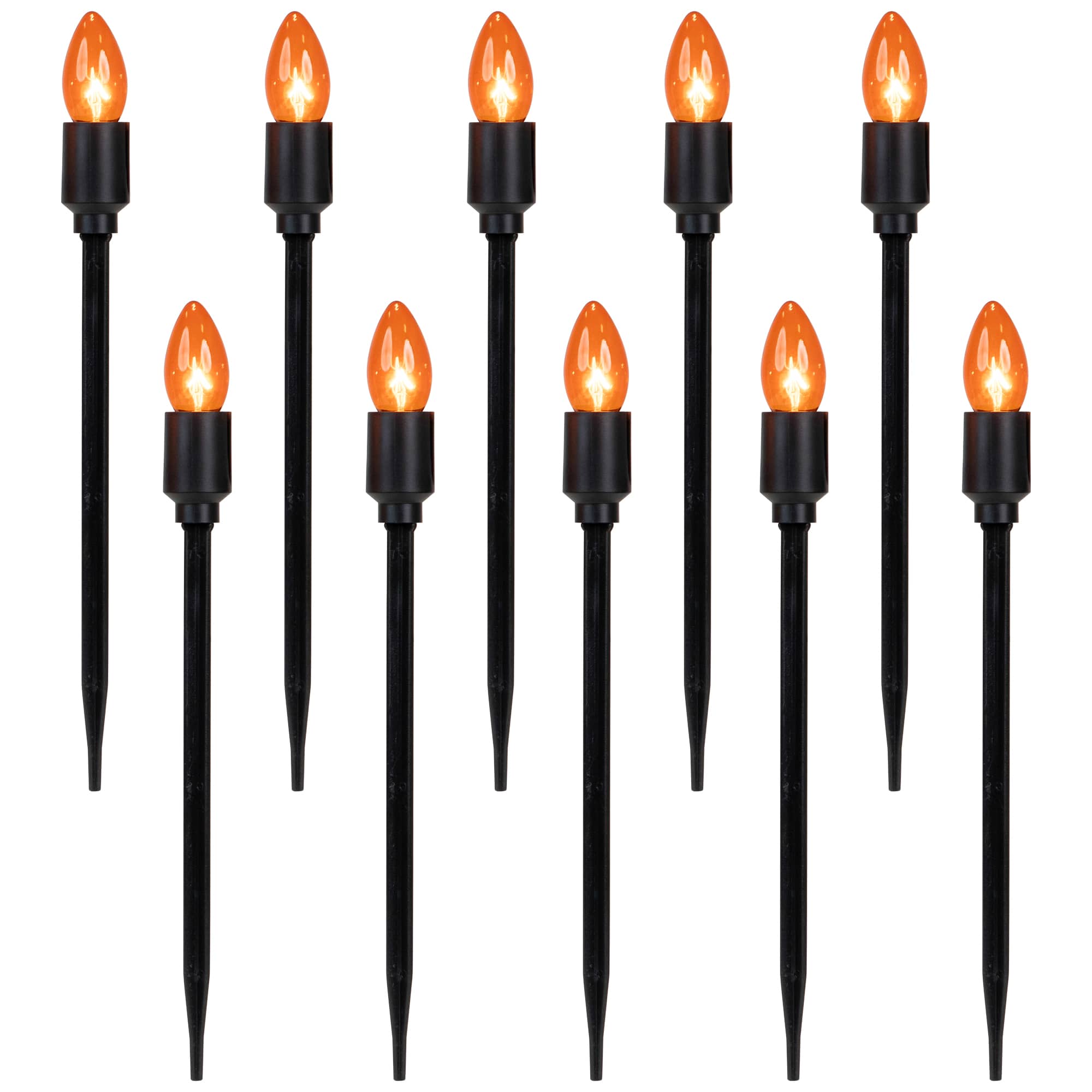 10ct. Orange C9 Bulb Halloween Pathway Markers